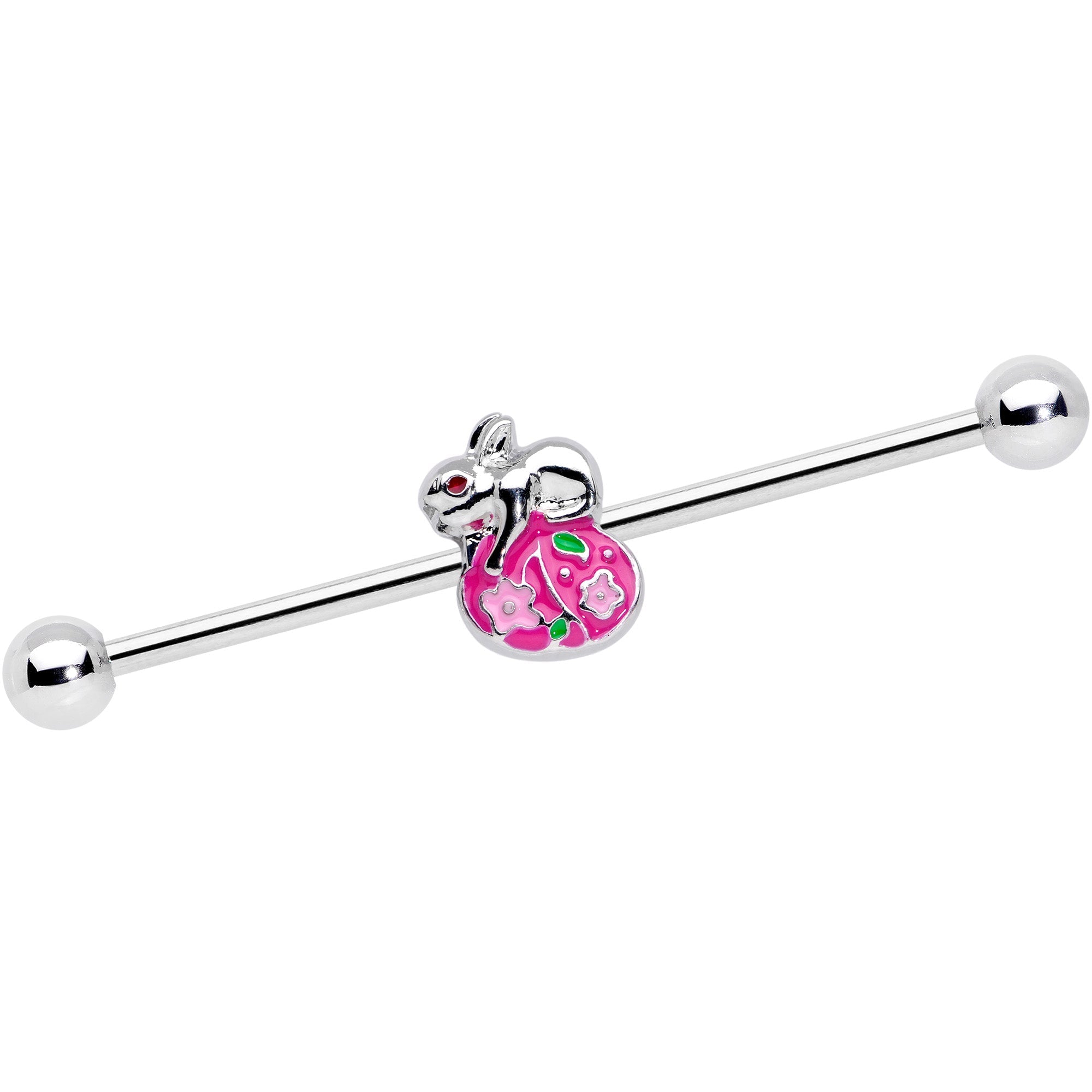 BodyCandy 14G Bunny Rabbit Easter Egg Industrial Barbell 38mm — main product shot