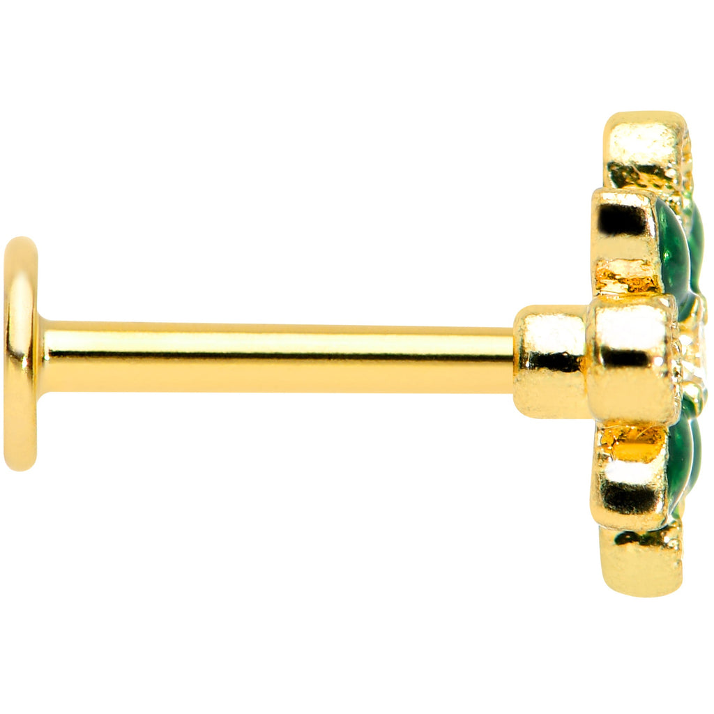 BodyCandy 16G 5/16 Red Gem Gold Tone Crest Christmas Labret Monroe Tragus — lifestyle context