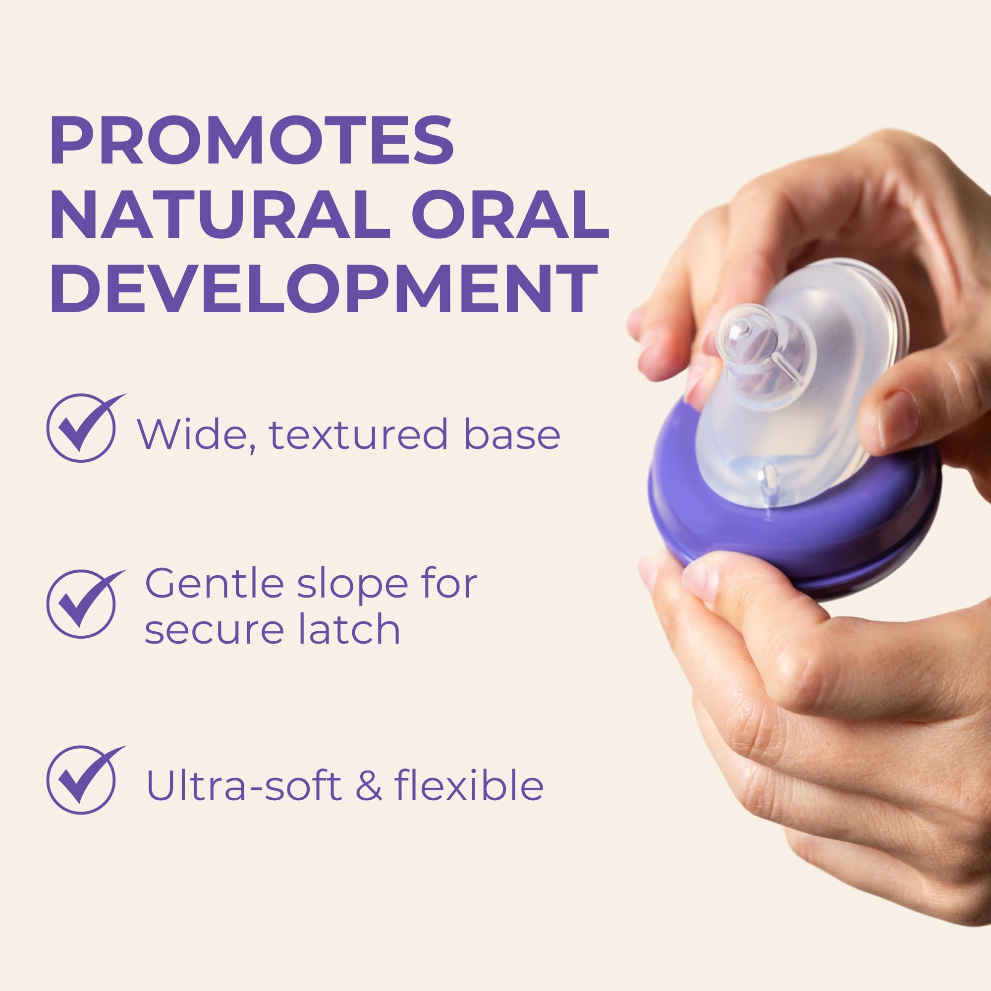 Lansinoh Natural Wave Baby Bottle Nipple Slow Flow 2 Pieces