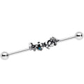 BodyCandy 14G Blue Gem Butterfly Array Flower Industrial Barbell 38mm — main product shot