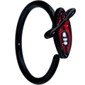 BodyCandy 18G 3/8 Black Red Summer Kayak Boat Nose Hoop — main product shot