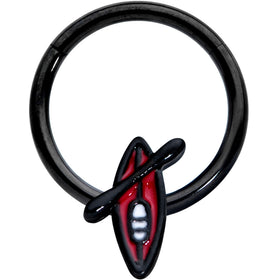 16G 3/8 Black Red Summer Kayak Boat Hinged Segment Ring