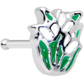 BodyCandy 20G 1/4 Springtime White Tulip Flowers Nose Bone — main product shot