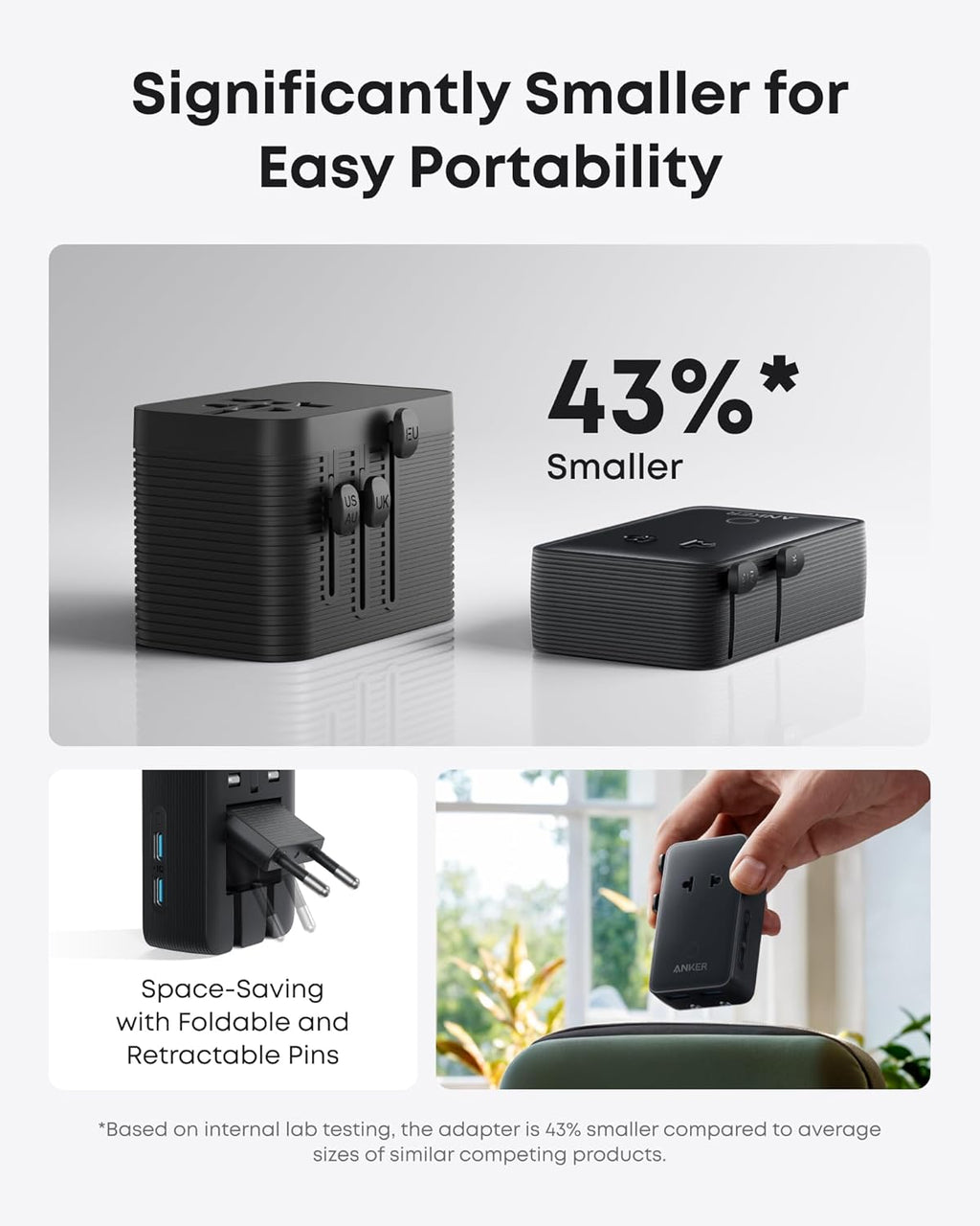 Anker Nano Travel Adapter (5-in-1, 20W, 1-Pack), view 10