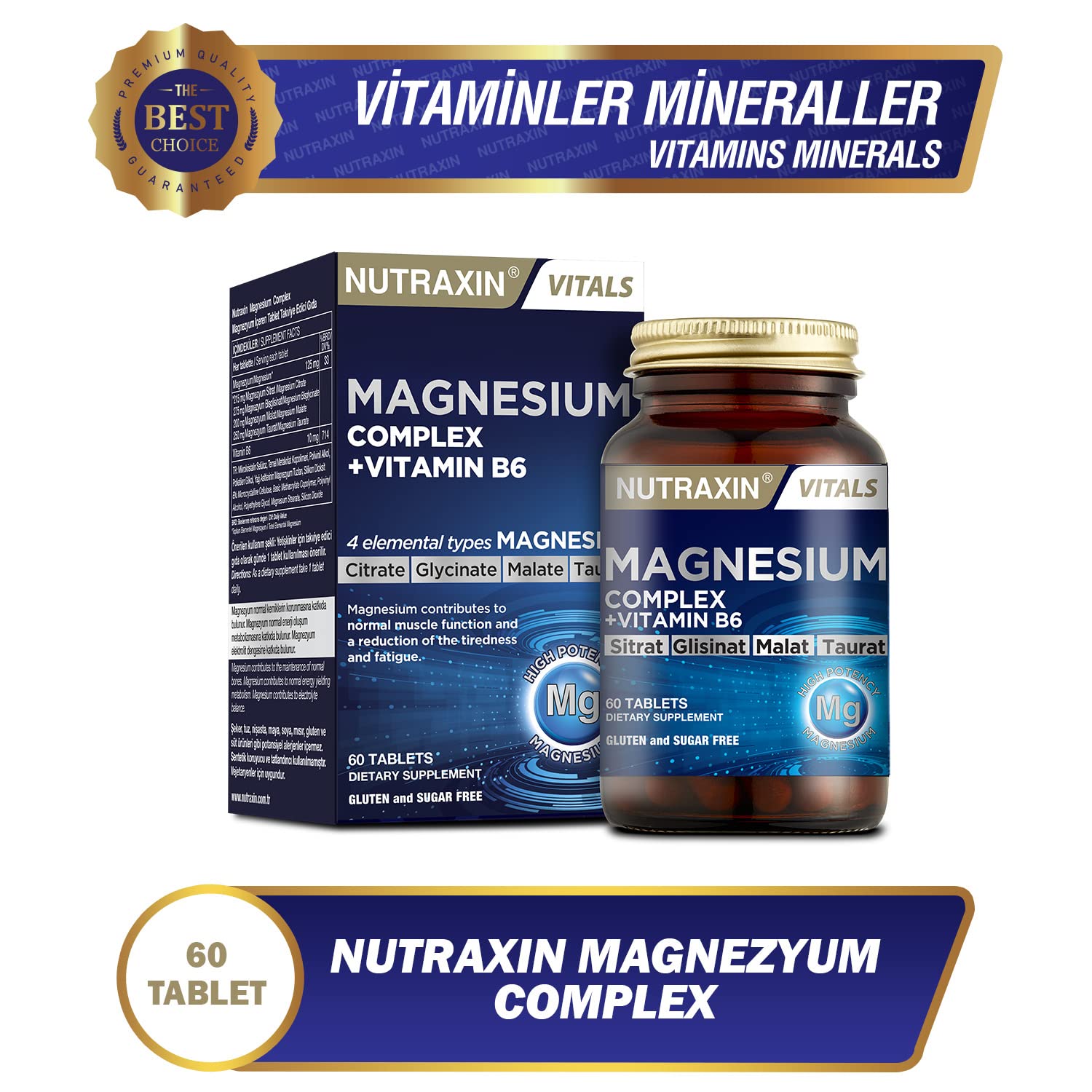 Nutraxin Multi Mineral Complex - 60 Tablets