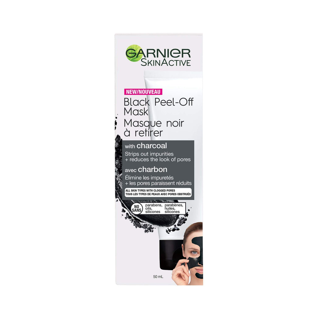 Garnier Charcoal Peel-Off Blackhead Removal Mask - Deep Cleansing, Salicylic Acid, 1.69 fl oz