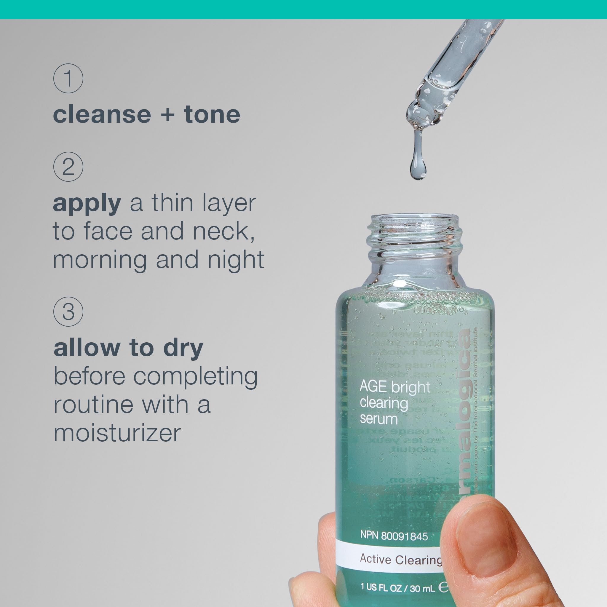 Dermalogica Age Bright Clearing Serum - Anti-Aging & Acne Treatment with Salicylic Acid & Niacinamide