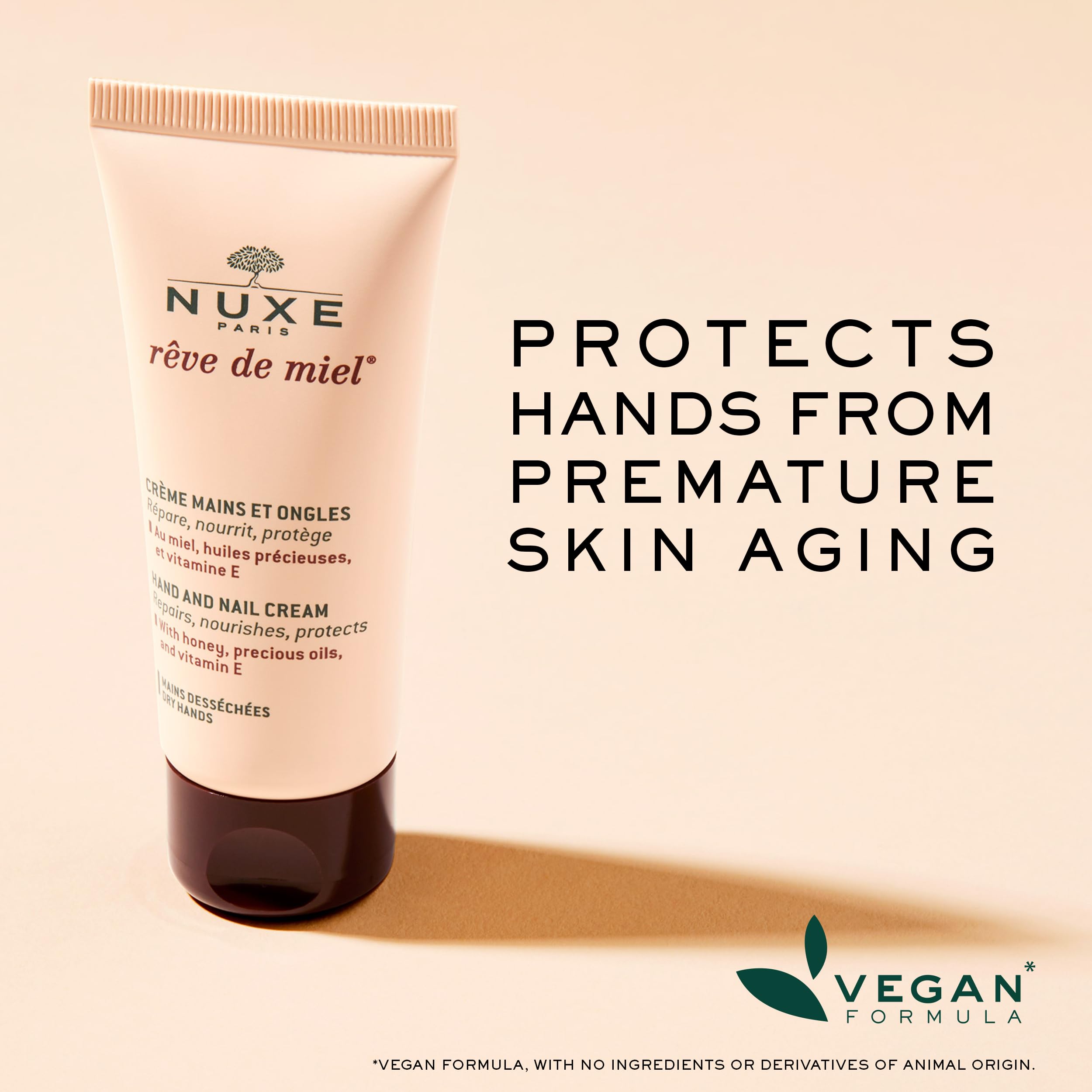 Nuxe Reve de Miel Hand Cream - Nourishing & Protective Hand Care for Dry Hands