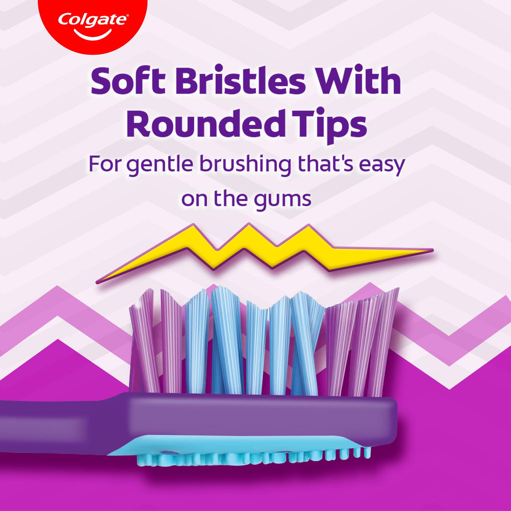 Colgate Zig Zag Charcoal Manual Toothbrush for Effective Oral Hygiene - Medium Bristle Hardness