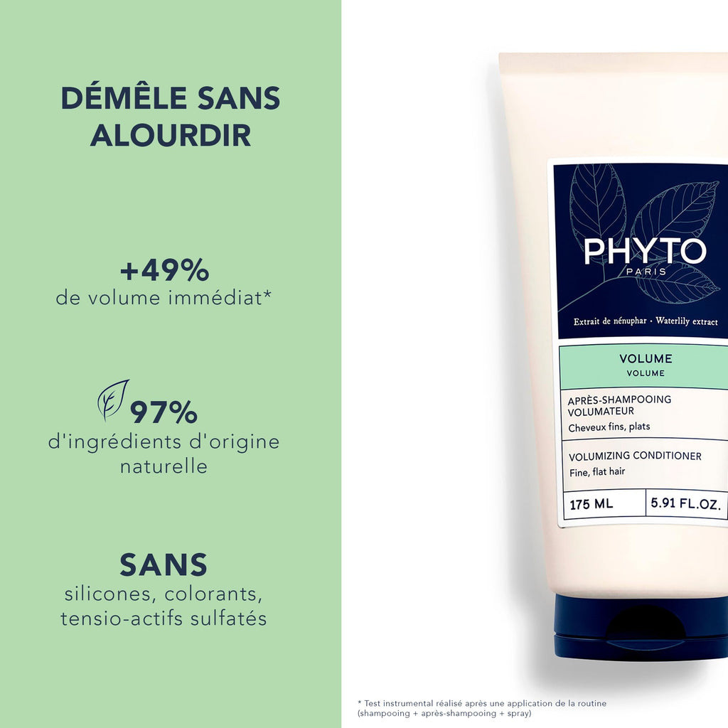 Phyto Volumizing Conditioner - Sulfate-Free, Silicone-Free, Vegan Hair Care for Fine Hair
