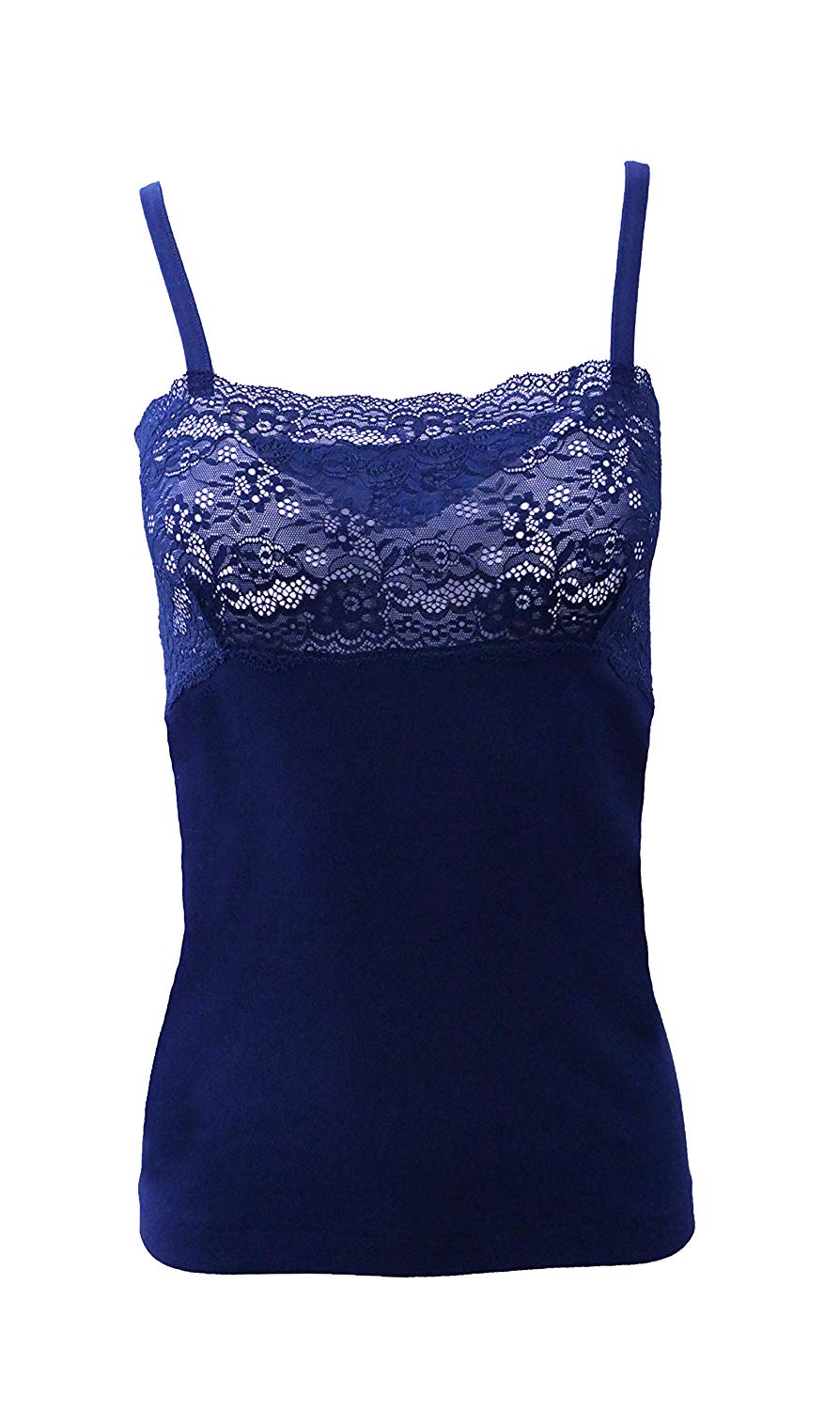 tittimitti Mare Luxury 100% Mako Cotton Women's Lace-Trimmed Camisole. Proudly Made in Italy (262) — detail close-up