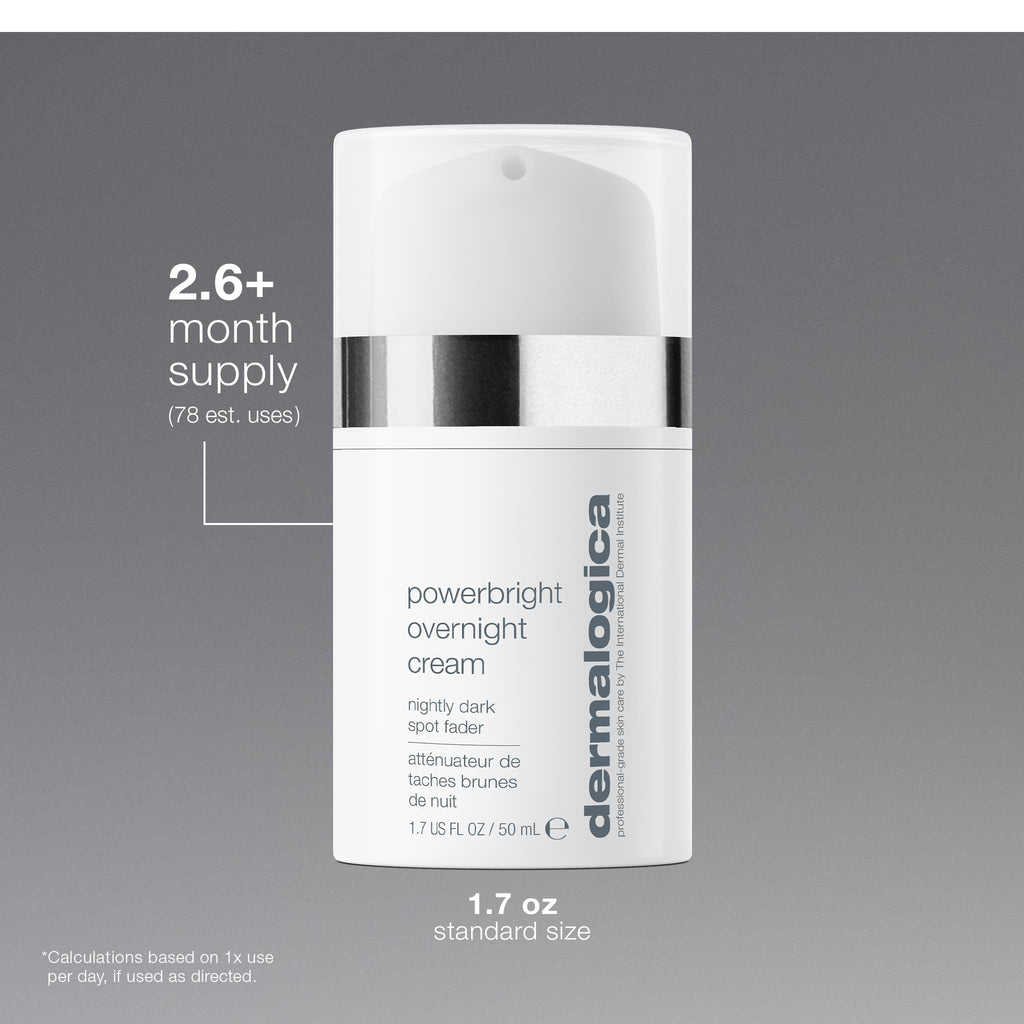 Dermalogica PowerBright Overnight Cream - Dark Spot Correction, Anti-Aging Skincare, Niacinamide & Vitamin C Overnight Face Cream for Hyperpigmentation Treatment