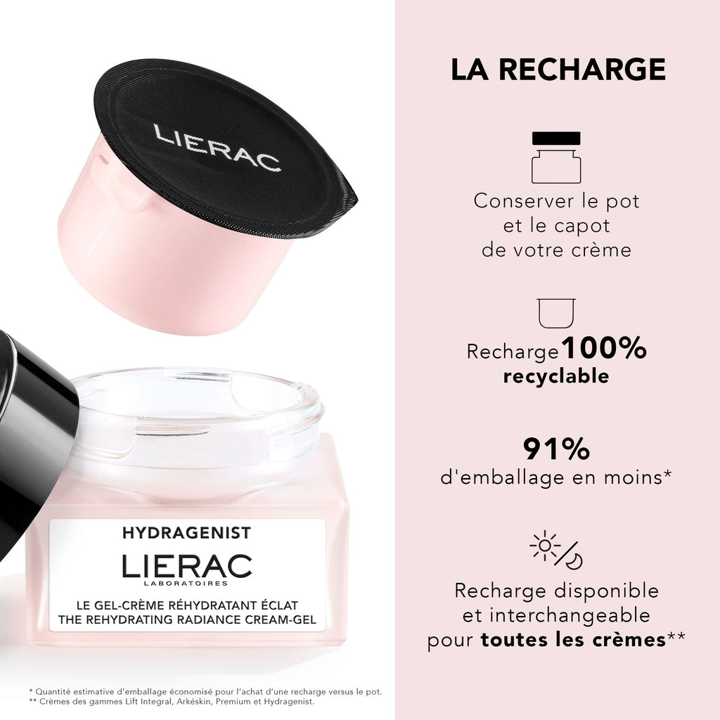 Lierac Hydragenist Moisturizing Cream-Gel for Mixed Skin - Natural, Hydrating, Sensitive Skin Friendly