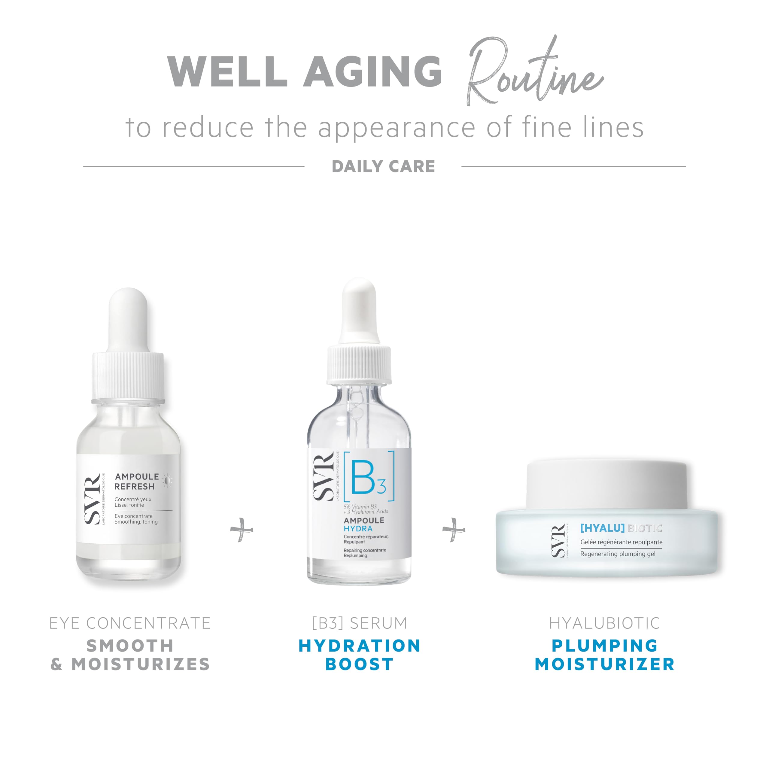 SVR Hyalu Biotic Regenerating Plumping Anti-aging Face Cream/Gel - Sensitive Skin Friendly, Hydrating, Vitamin C Enriched