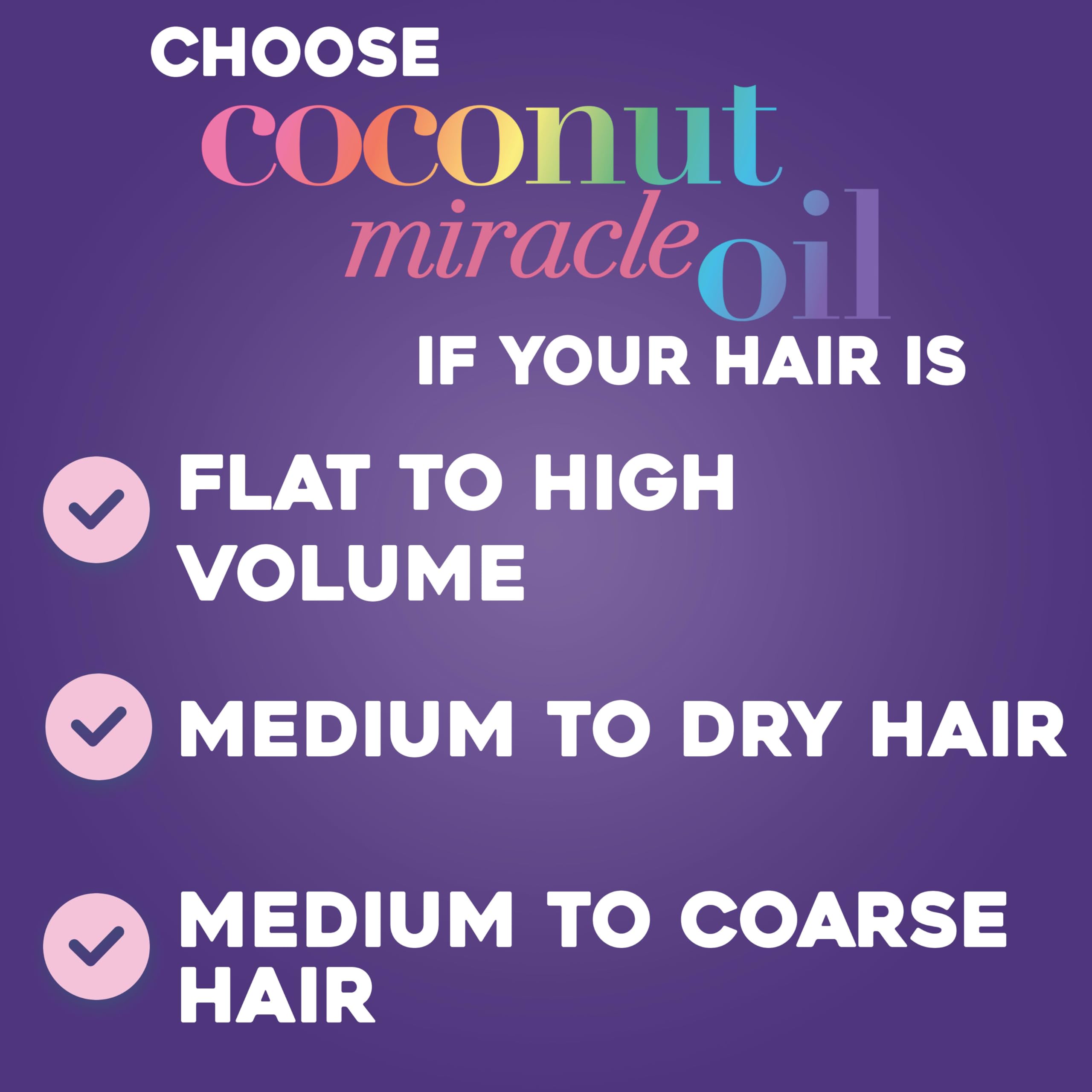 OGX Coconut Miracle Oil Conditioner - Sulfate-Free Hair Repair & Nourishment 13.01 fl oz