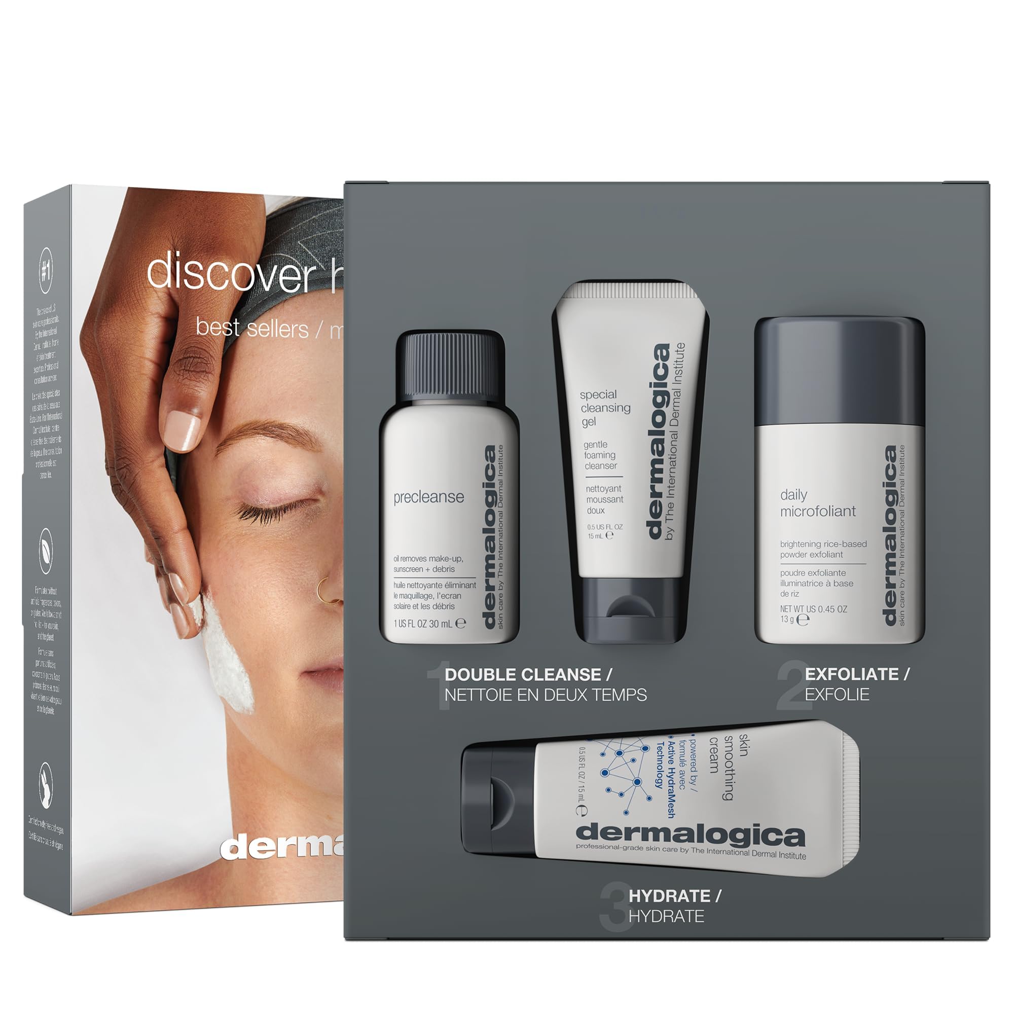 Dermalogica Skincare Set - Travel Sized Cleansing, Exfoliating, and Moisturizing Kit
