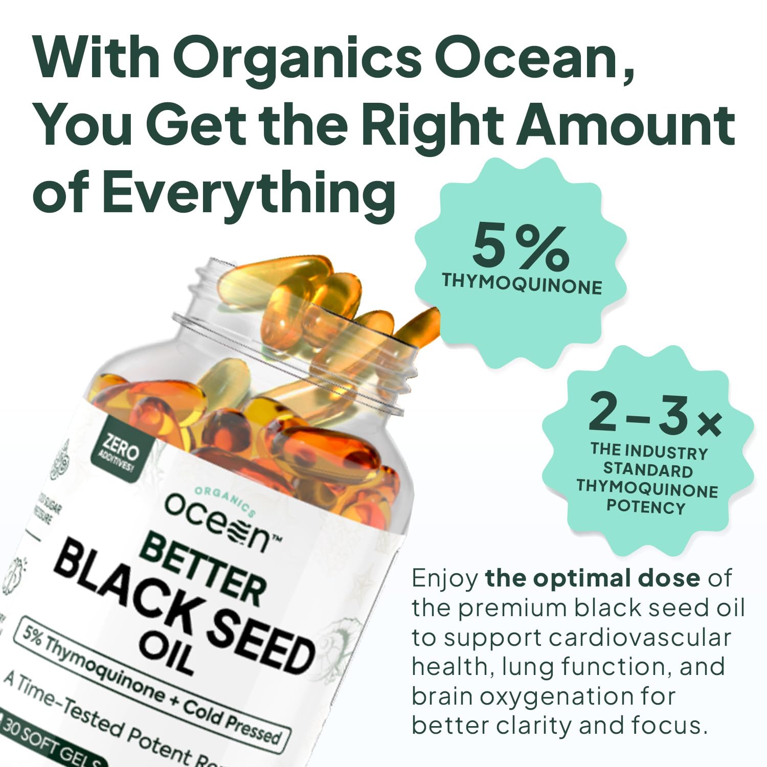 Ocean Cold-Pressed Black Seed Oil - 150ml Natural Health Supplement for Holistic Wellness