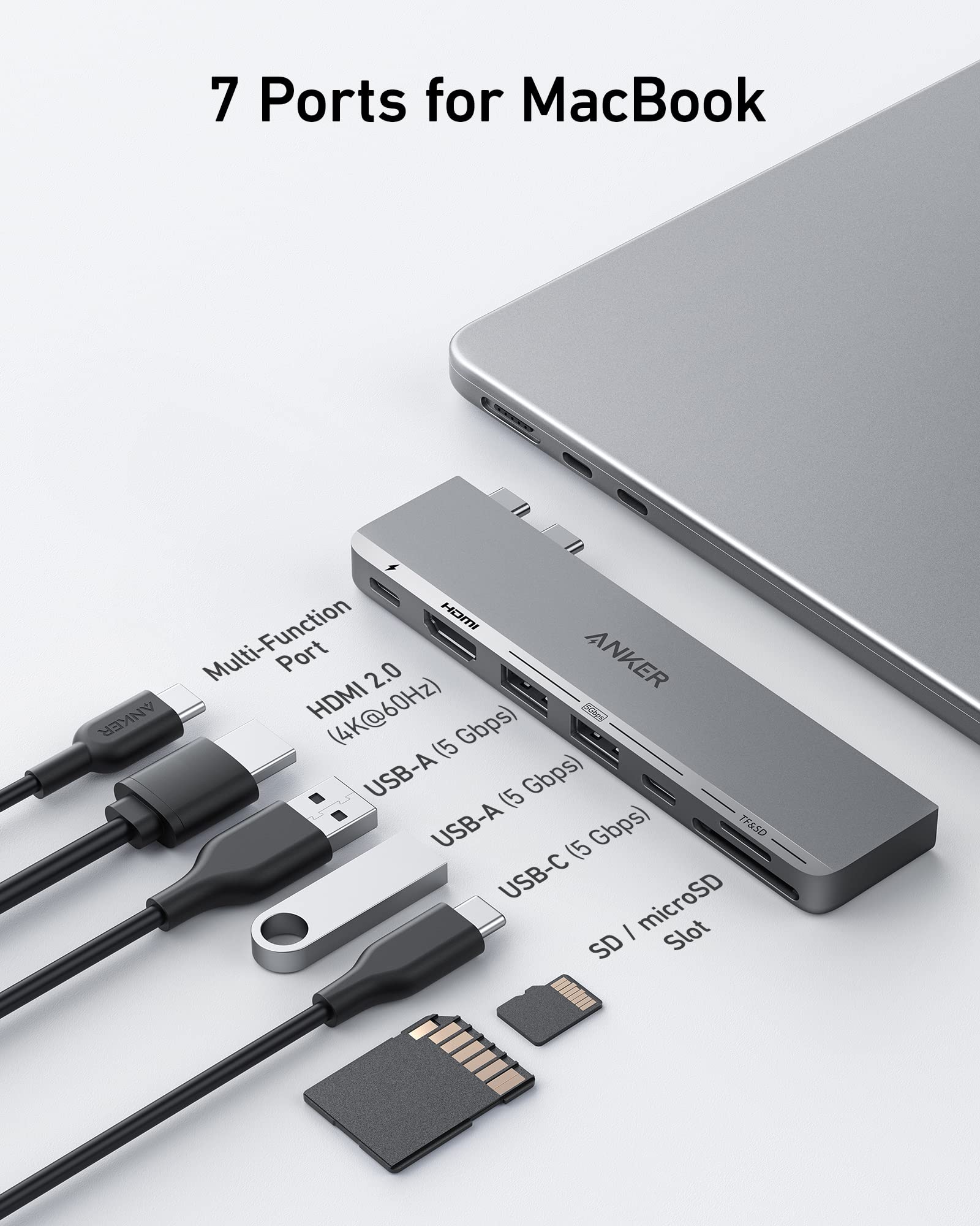 Anker <b>547</b> USB-C Hub (7-in-2, for MacBook), view 2
