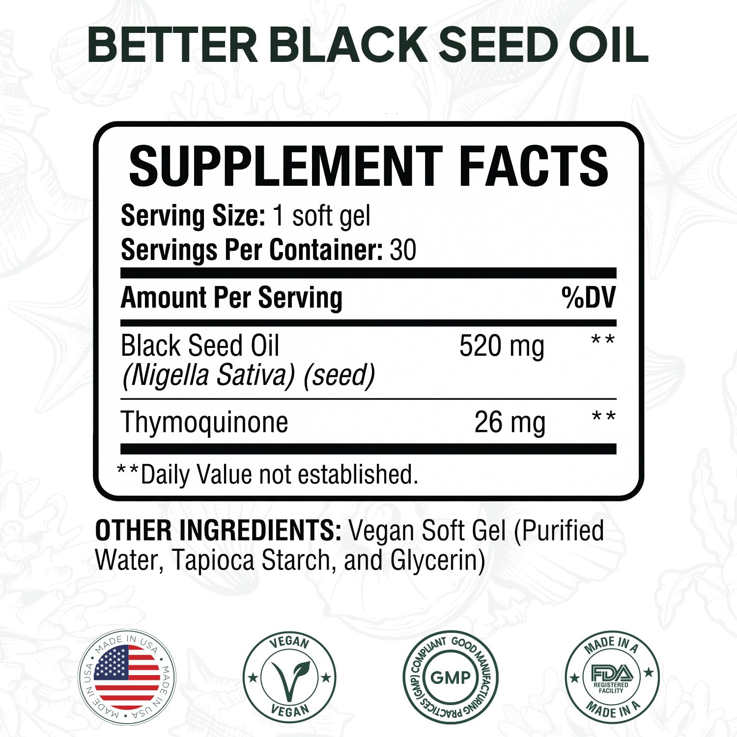 Ocean Cold-Pressed Black Seed Oil - 150ml Natural Health Supplement for Holistic Wellness