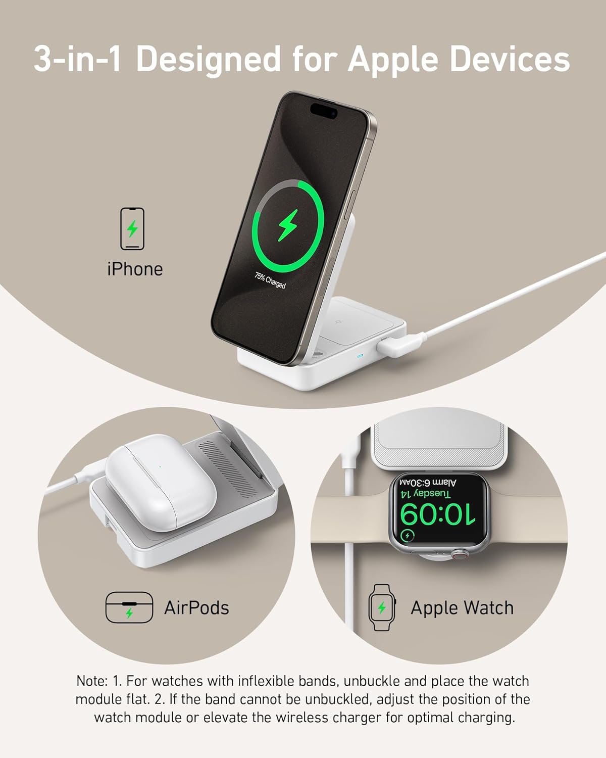 Anker MagGo Wireless Charging Station (Foldable 3-in-1), view 5