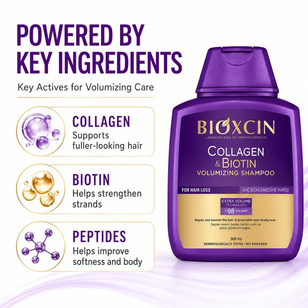 Bioxcin Collagen & Biotin Shampoo - Volume Boost | 300ml