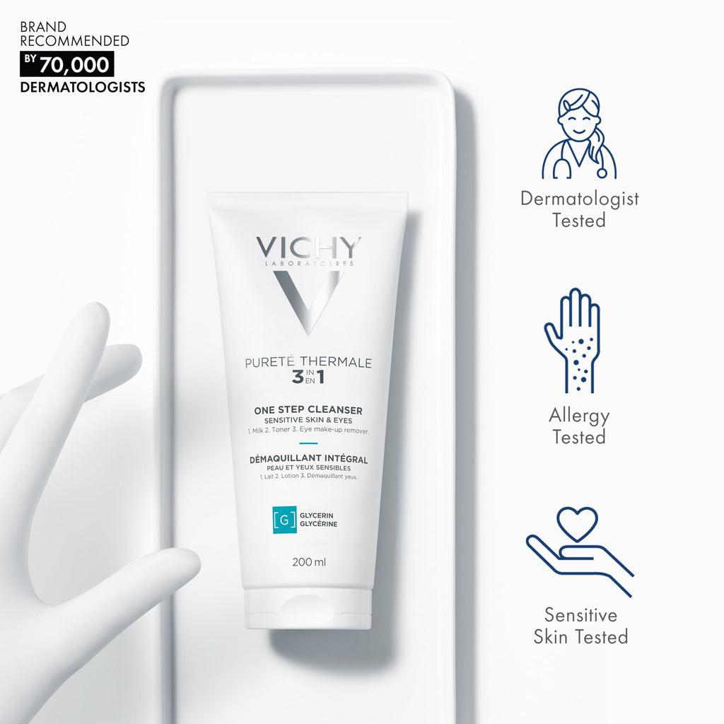 Vichy Demaquillant Integral 200ml - Gentle 3-in-1 Makeup Remover for Normal & Dry Skin