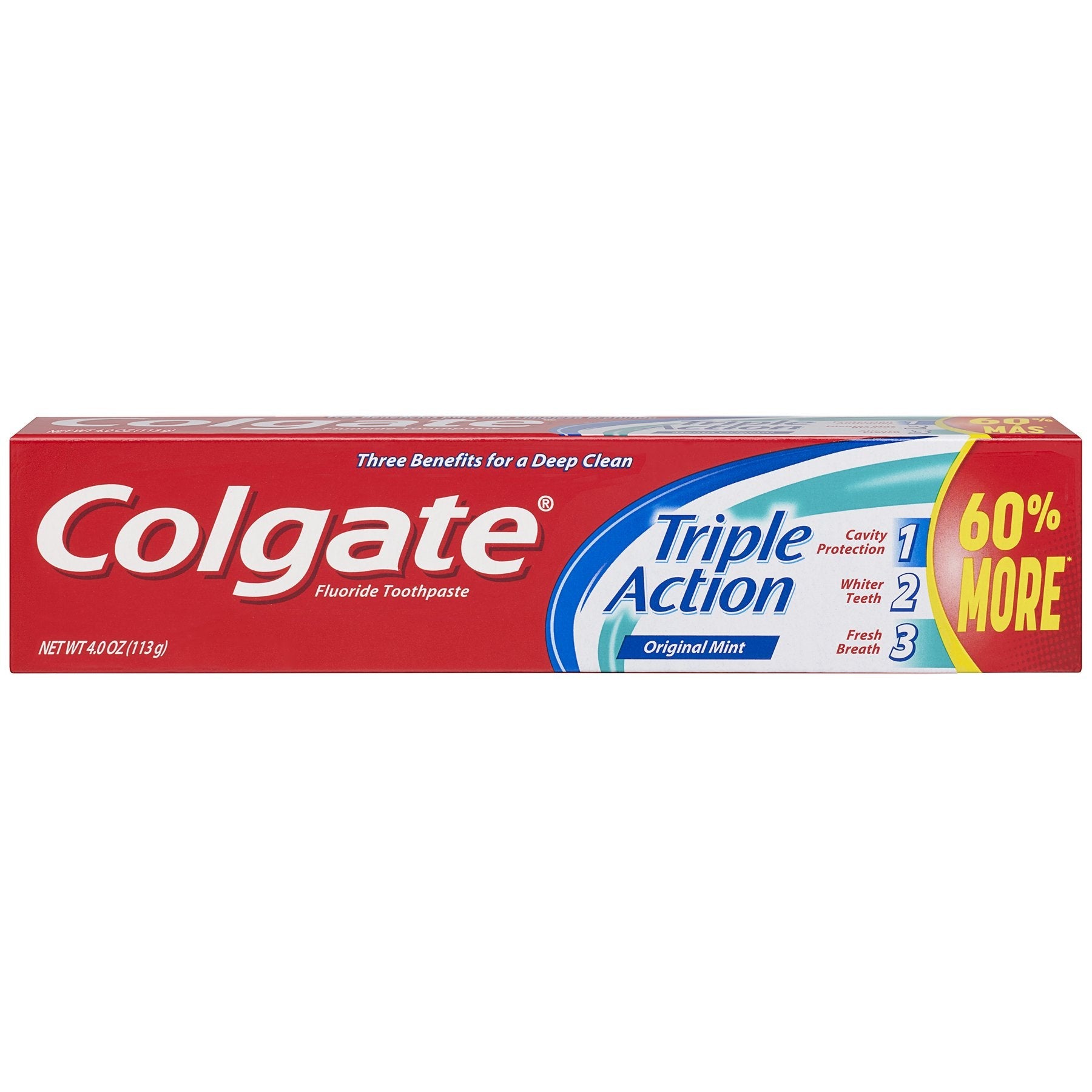 Colgate Triple Action Toothpaste 125ml - Mint Flavor - Anti-Caries, Whitening & Fresh Breath