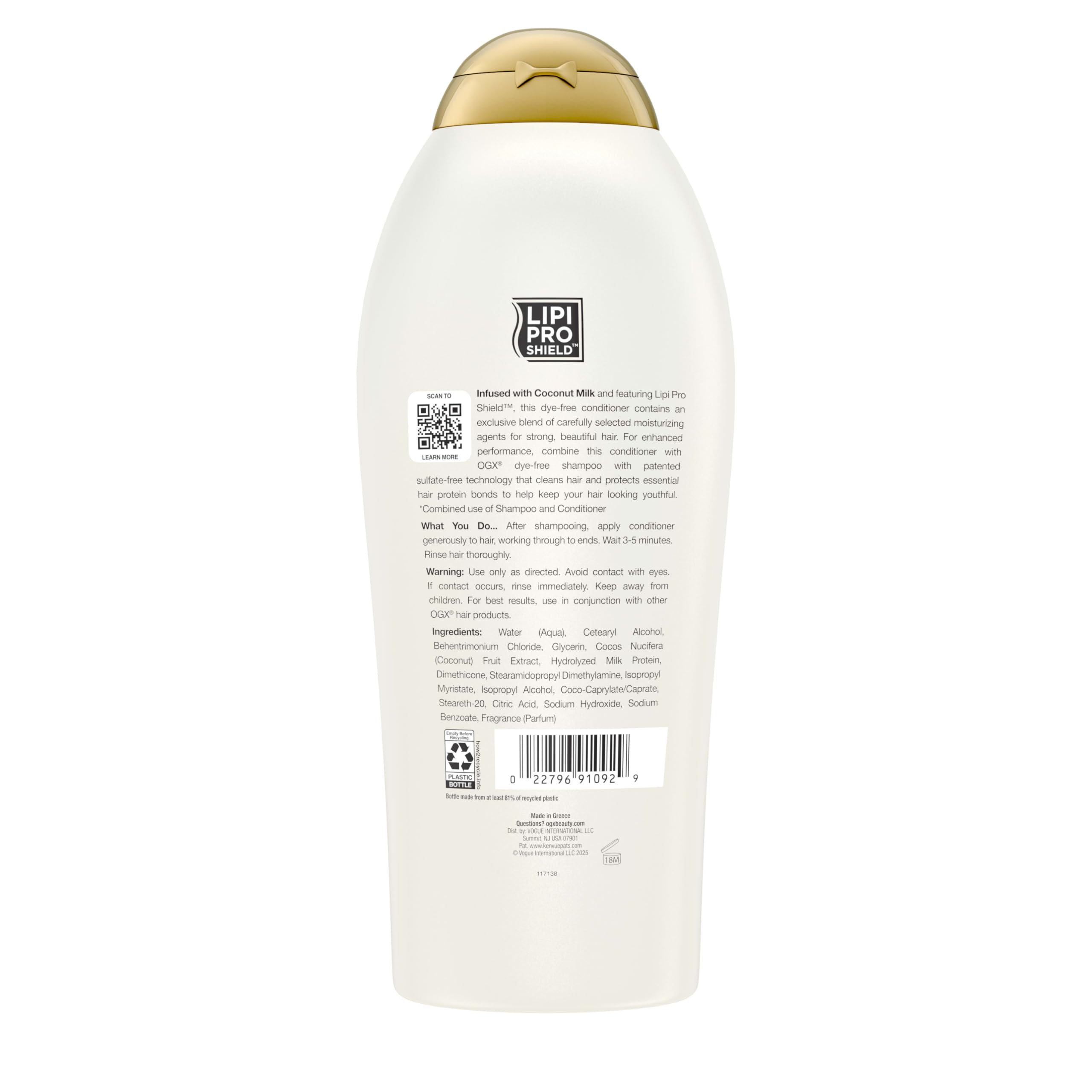 OGX Coconut Milk Conditioner - Sulfate-Free Moisturizing Hair Care - 13.01 fl oz