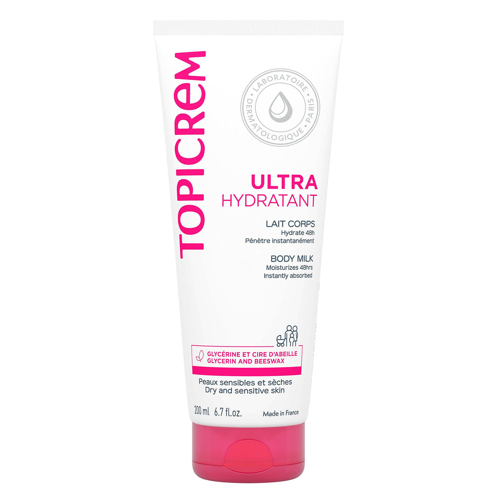 Topicrem Ultra Moisturizing Body Milk - Gentle, Non-Comedogenic Moisturizer for Dry, Sensitive Skin - 200ml