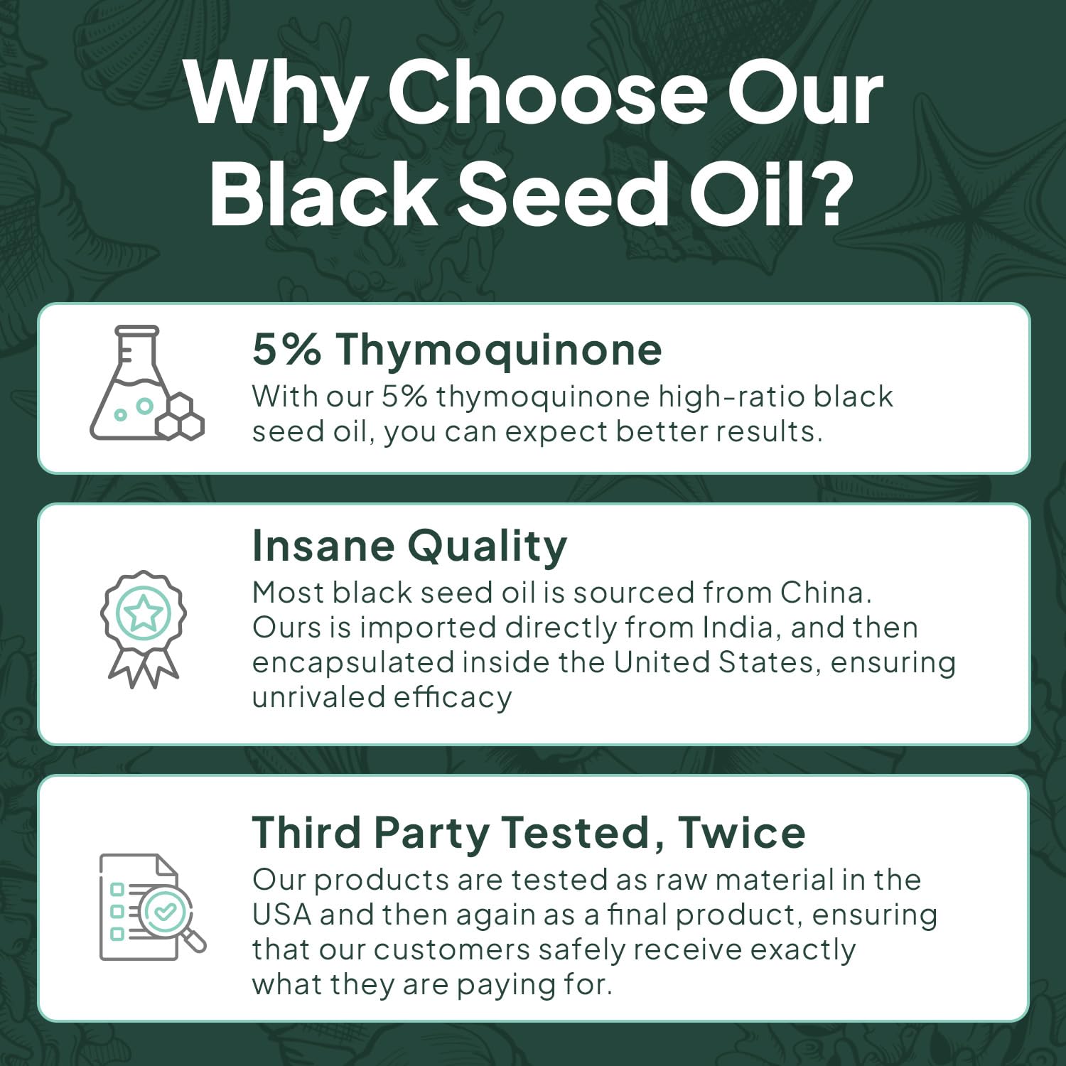 Ocean Black Seed Oil Supplement - 1000mg Çörek Otu Yağı Capsules, 60 Count (1+1 Free) - Natural Health Support
