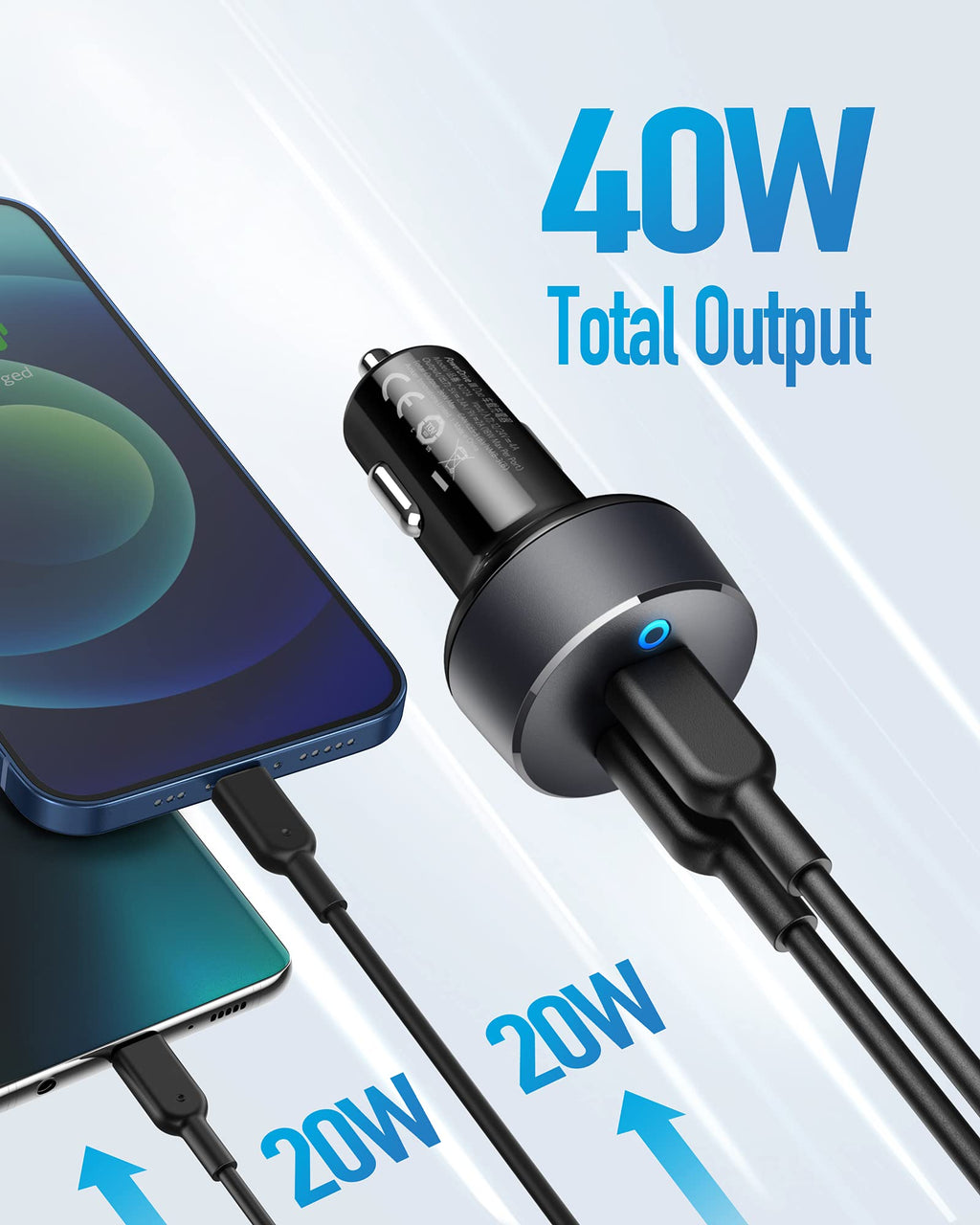 Anker <b>PowerDrive III</b> Duo USB-C Car Charger, view 3