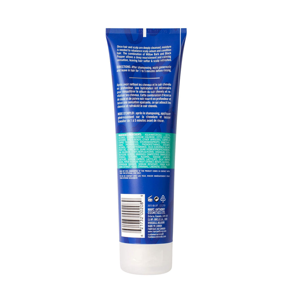 Marc Anthony 250ml Detoxifying Hair Care Cream for Dry & Damaged Hair - Moisturizing Treatment with Willow Bark & Black Pepper