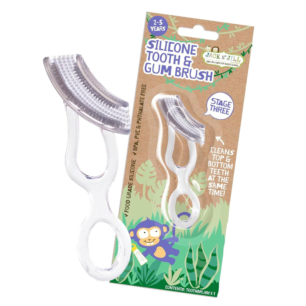 Jack and Jill Silicone Tooth and Gum Brush - Dual-Sided Brush for Infant Oral Care