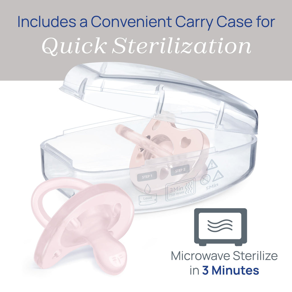 Chicco Orthodontic Pacifier - Physio Comfort Silicone Pacifier for Infants 0-6 Months, 2-Pack