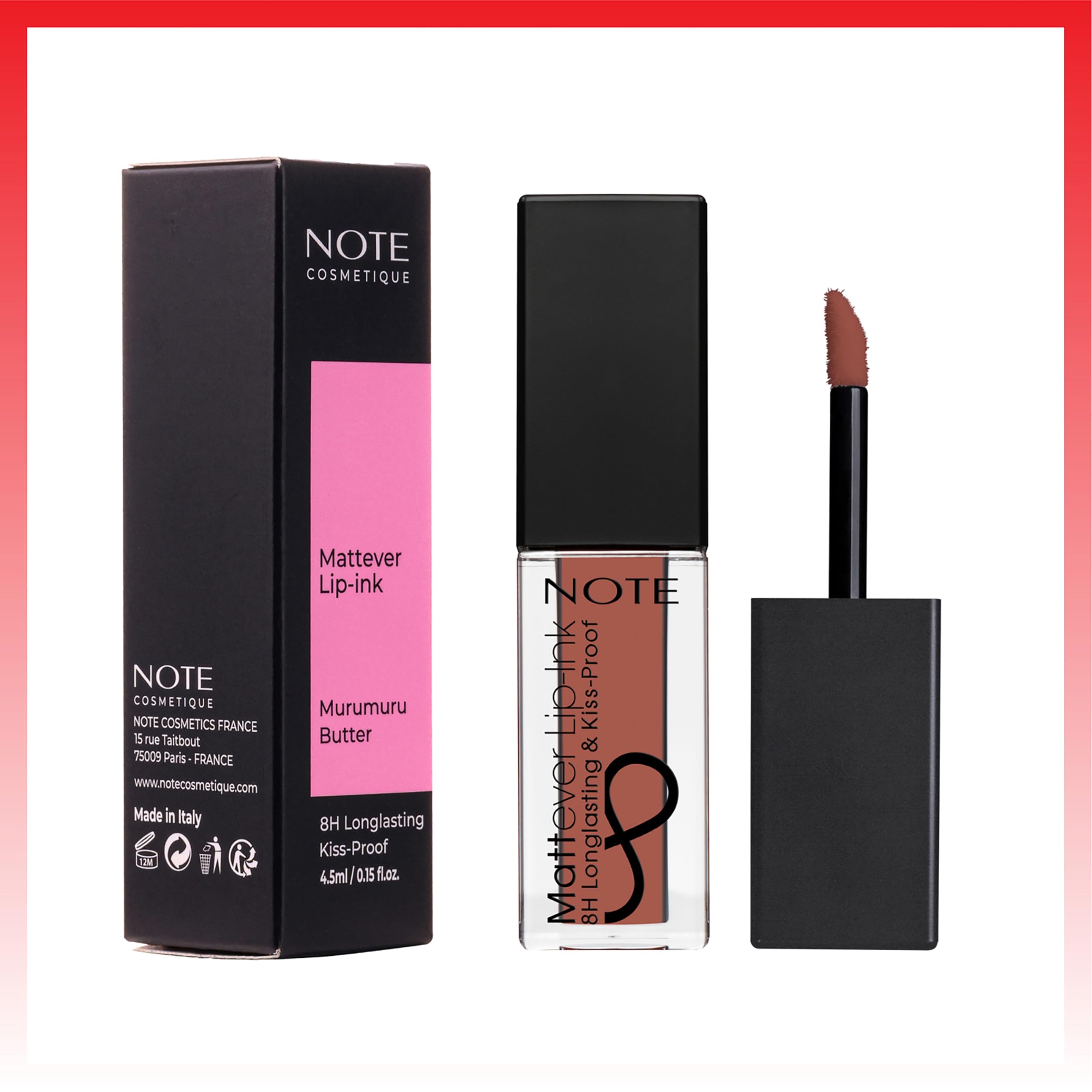 Note Mattever Lipstick 04 - Long-Lasting Liquid Lipstick, Vegan, Paraben-Free