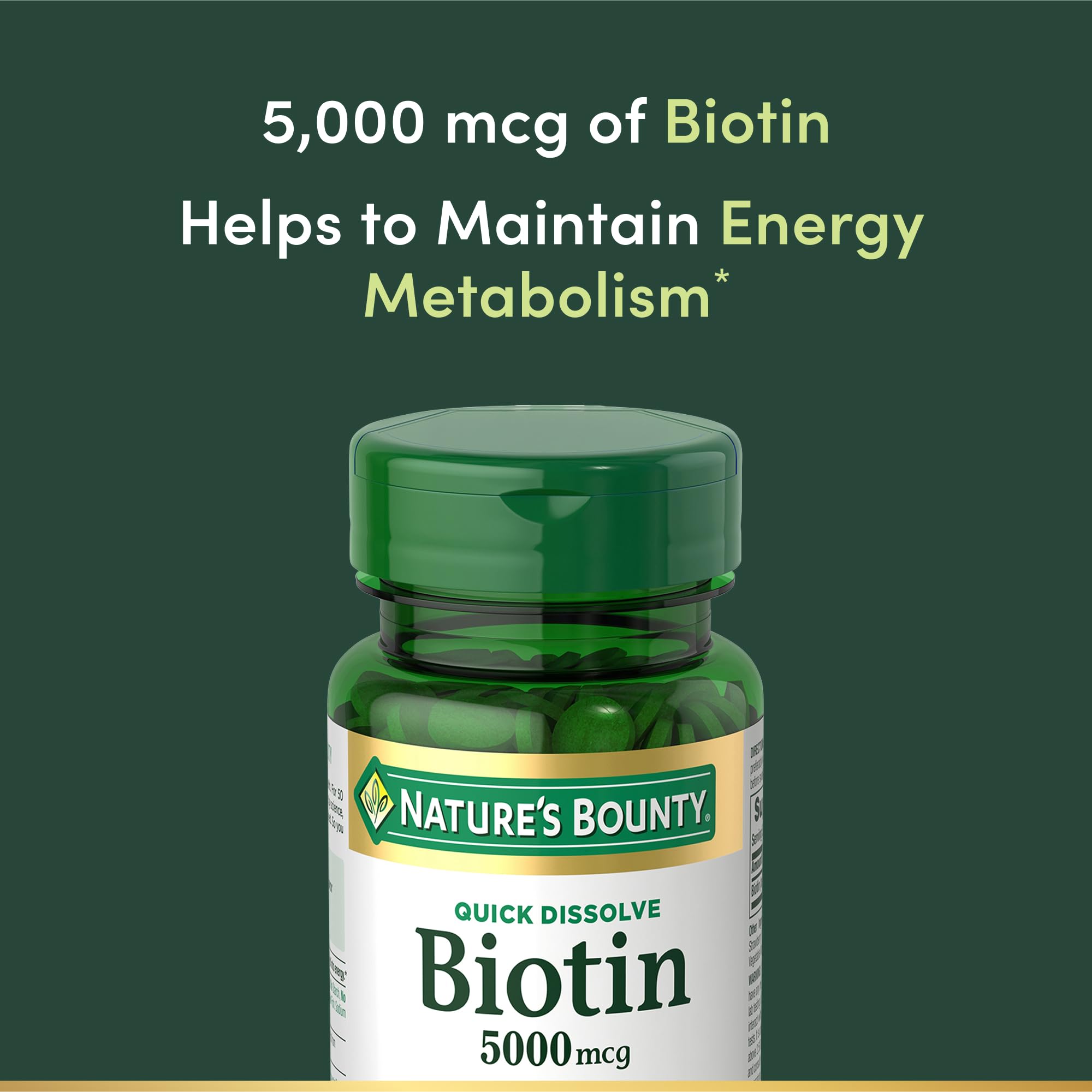 Nature's Bounty Biotin 2500 mcg 60 Tablet