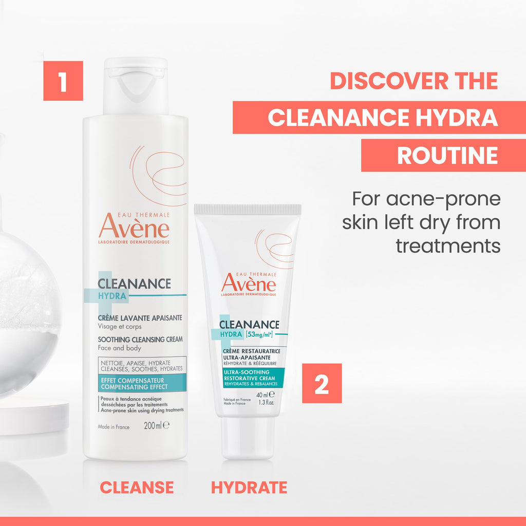 Avene Cleanance Hydra Cream 40ml - Soothing Moisturizing Cream for Sensitive Oily Skin