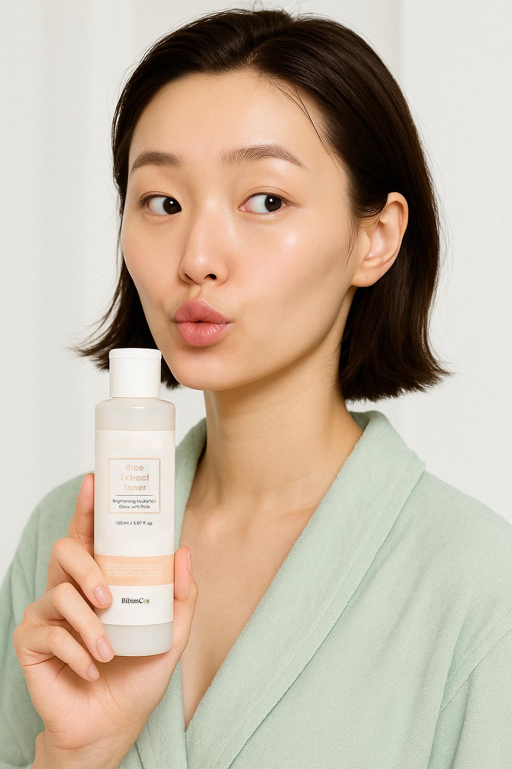 Bibimcos Rice Extract Toner 150 ml - Natural Hydrating Toner for Sensitive Skin