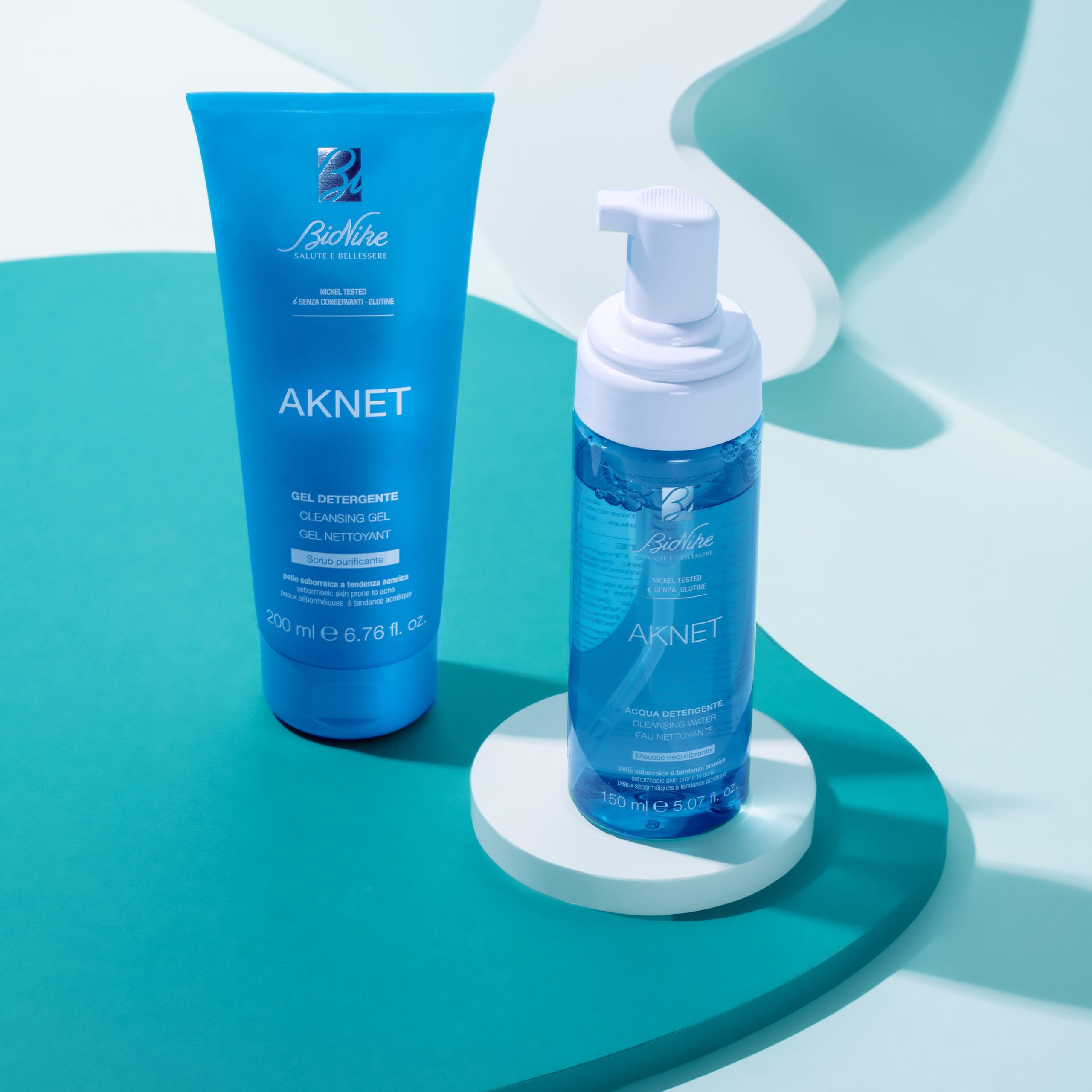 BioNike Aknet Rebalancing Cleansing Water - Gentle Daily Skincare for Oily Acne-Prone Skin, 5.07 fl oz