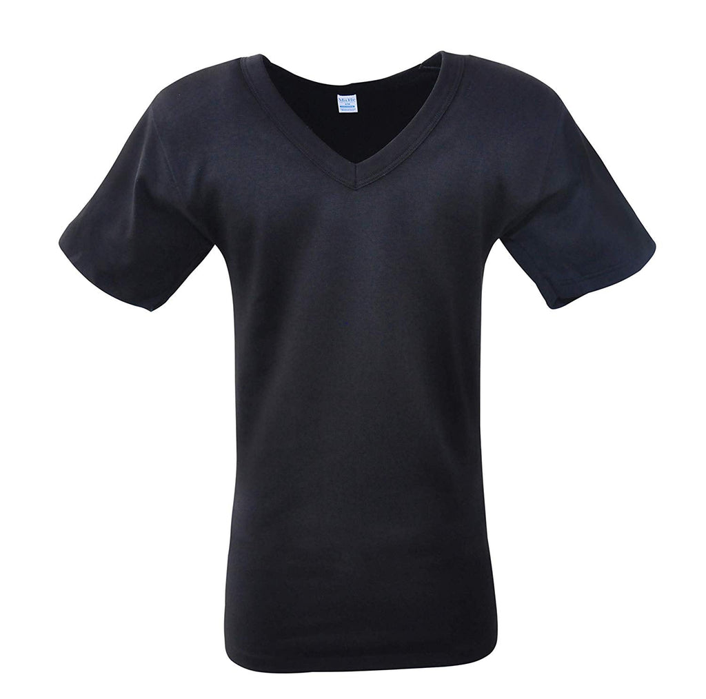 tittimitti MaRe Premium Quality 100% Brushed Cotton/Fleece Men's V-Neck T-Shirt. Proudly Made in Italy. — detail close-up