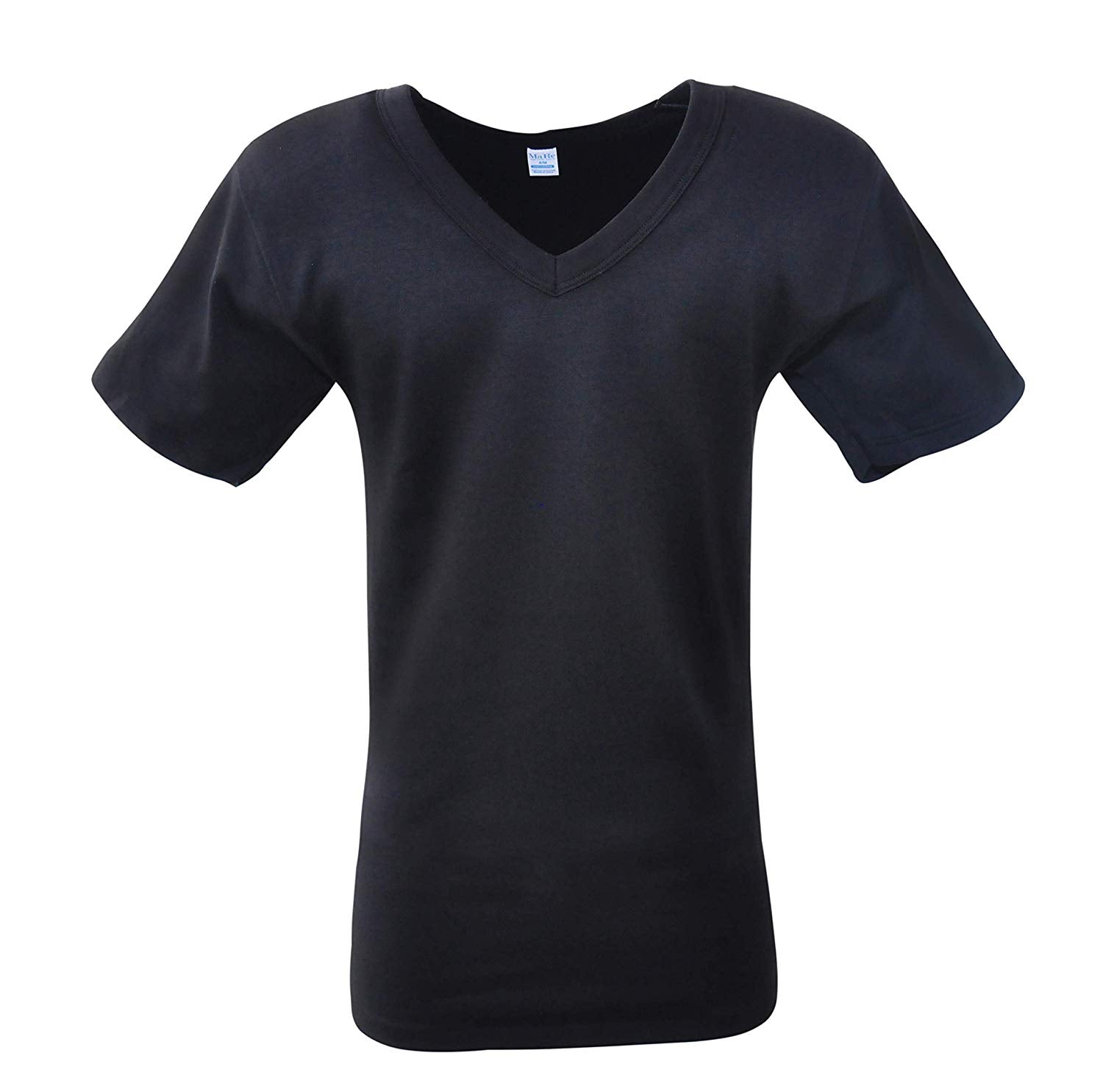 tittimitti MaRe Premium Quality 100% Brushed Cotton/Fleece Men's V-Neck T-Shirt. Proudly Made in Italy. — detail close-up