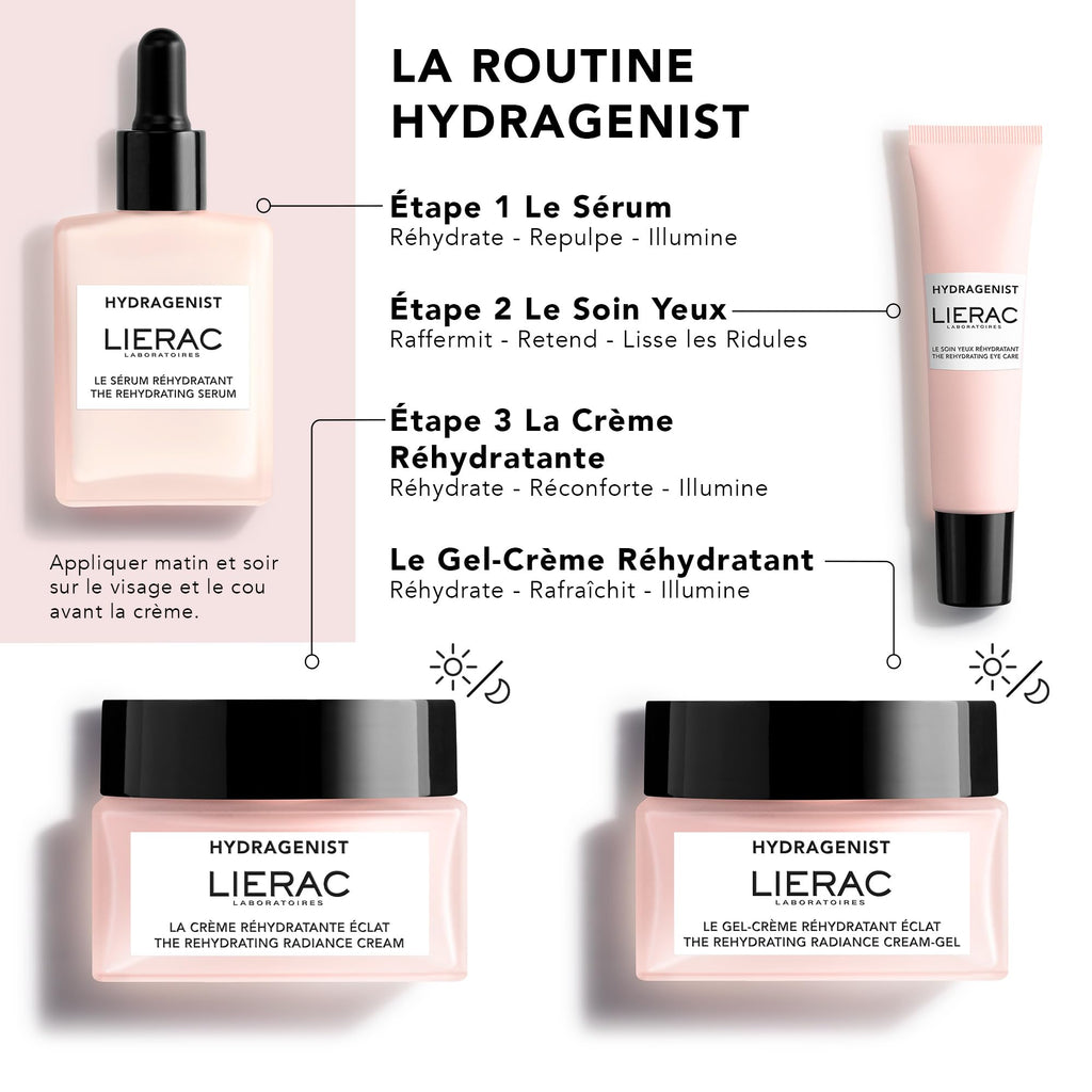Lierac Hydragenist Rehydrating Serum 30ml - Natural Moisturizing Serum for Sensitive Skin