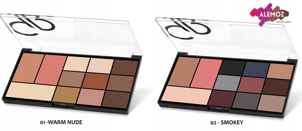 Golden Rose City Style Face & Eye Palette 01 - Warm Nude | 12 Shades