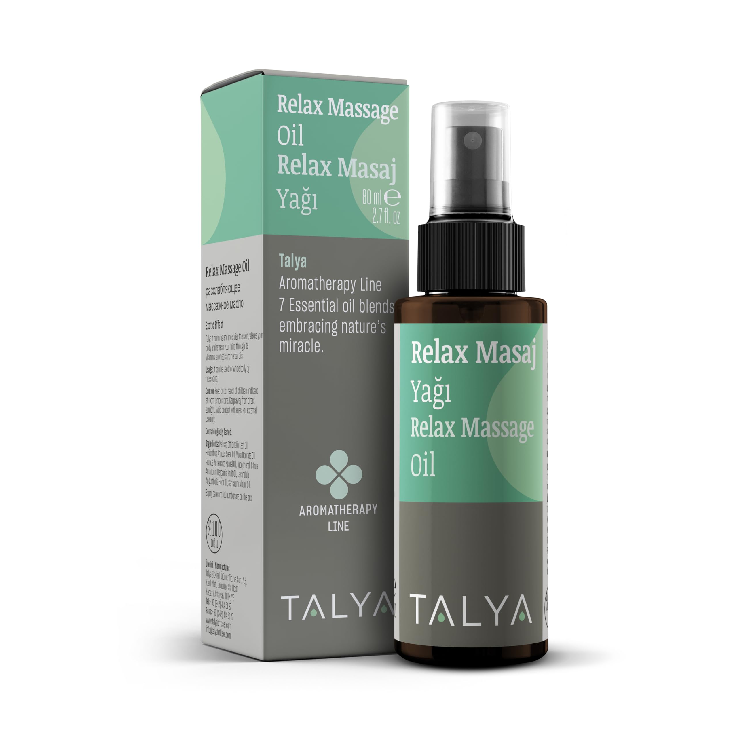Talya Relax Massage Oil 80ml - Aromatic Blend | Soothing Therapy