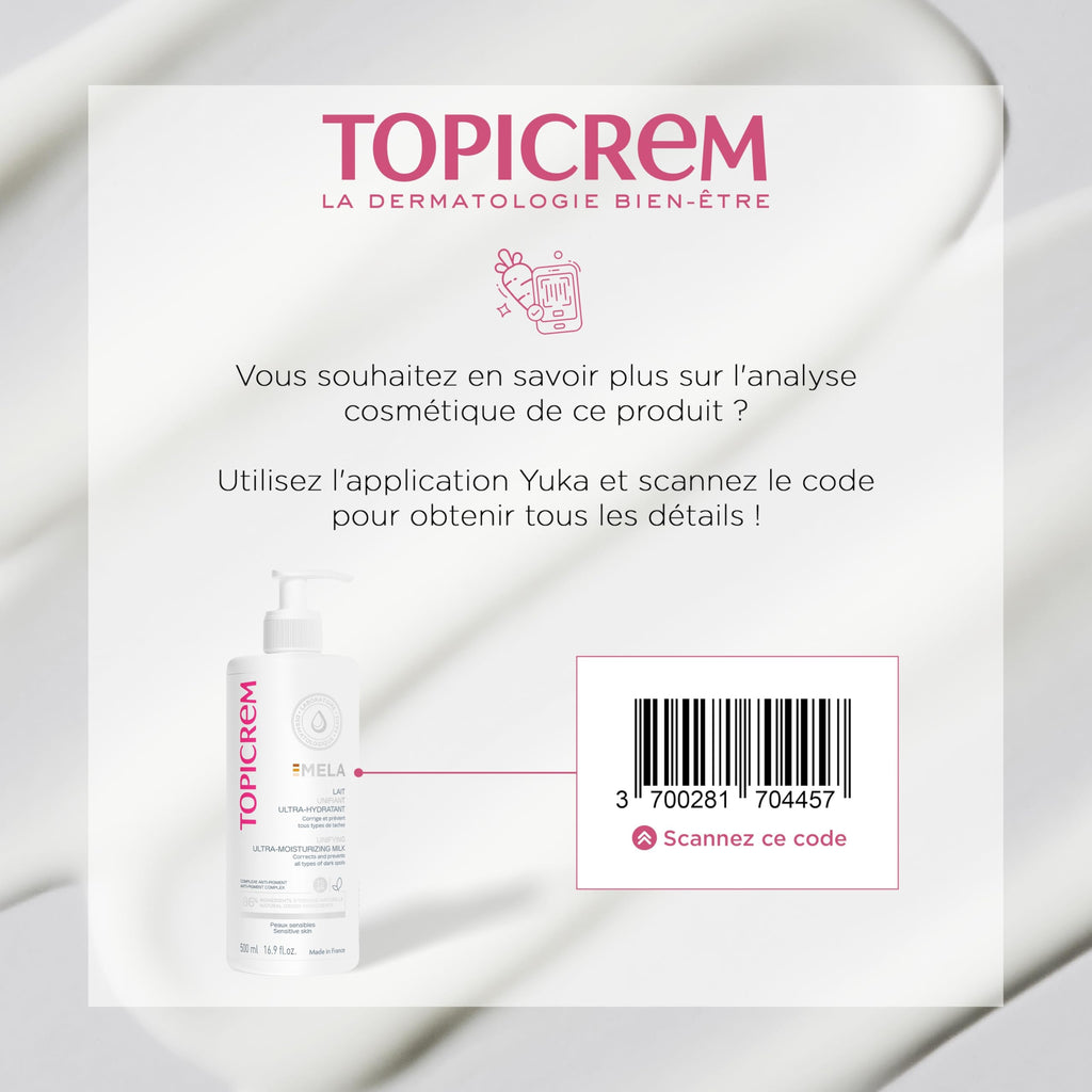 Topicrem Mela Lait Unifiant Ultra Hydratant 500ml