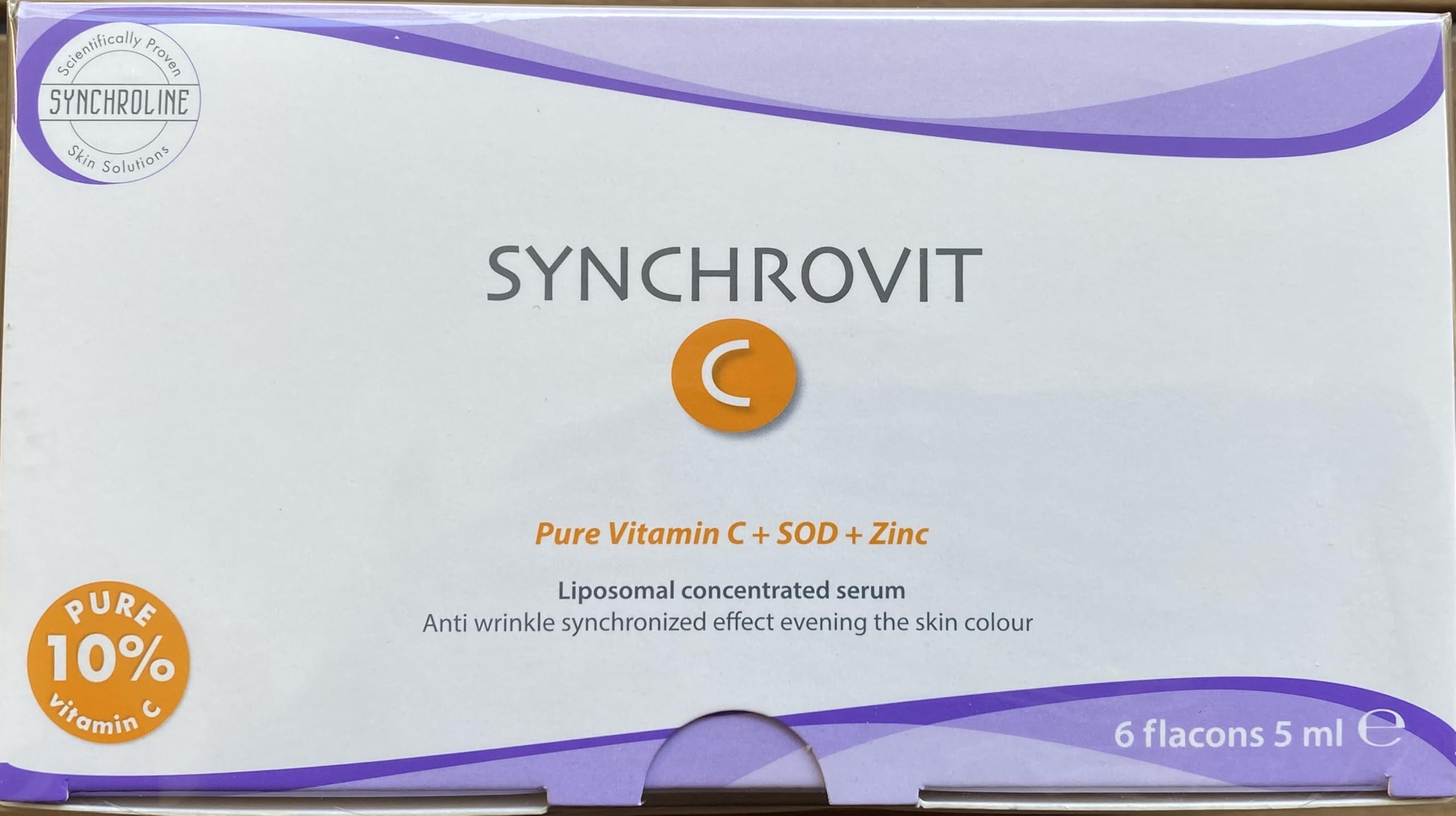 Synchroline Anti-Aging Serum - Synchrovit C Serum 6x5ml for Reduced Signs of Aging, Improved Skin Appearance