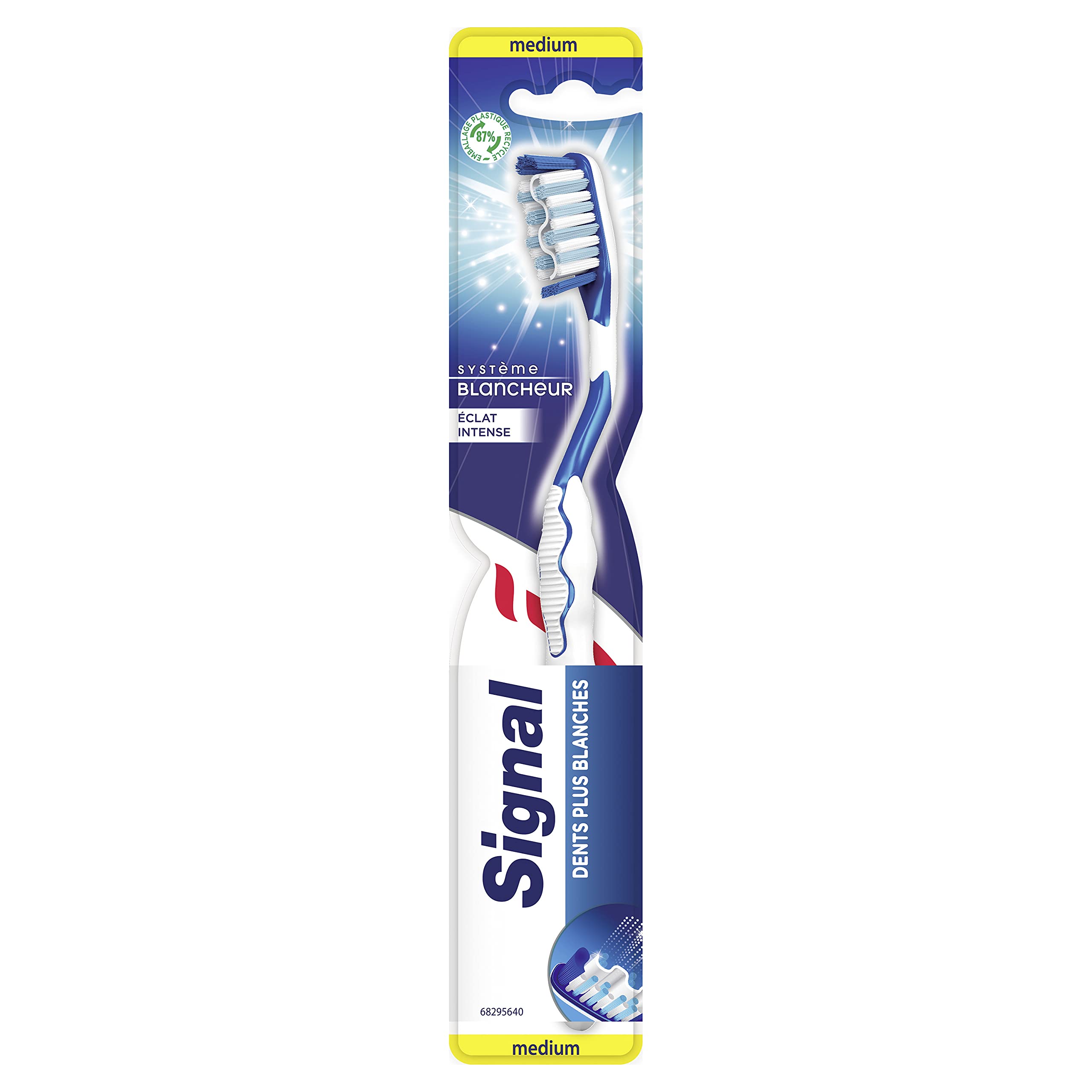 Signal White Now Toothbrush, 1+1 Free Medium Bristle Oral Hygiene for Whiter Teeth - Signal
