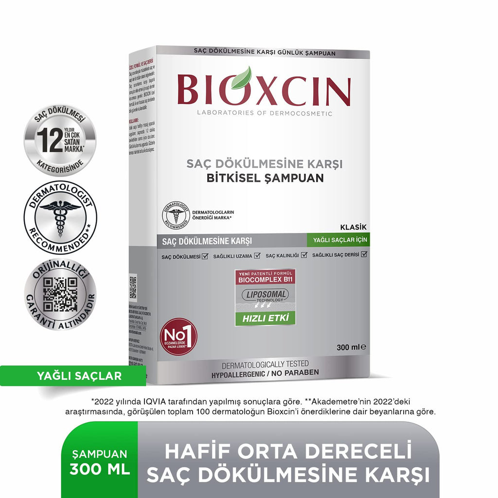 Bioxcin Quantum Oily Hair Shampoo - 300ml