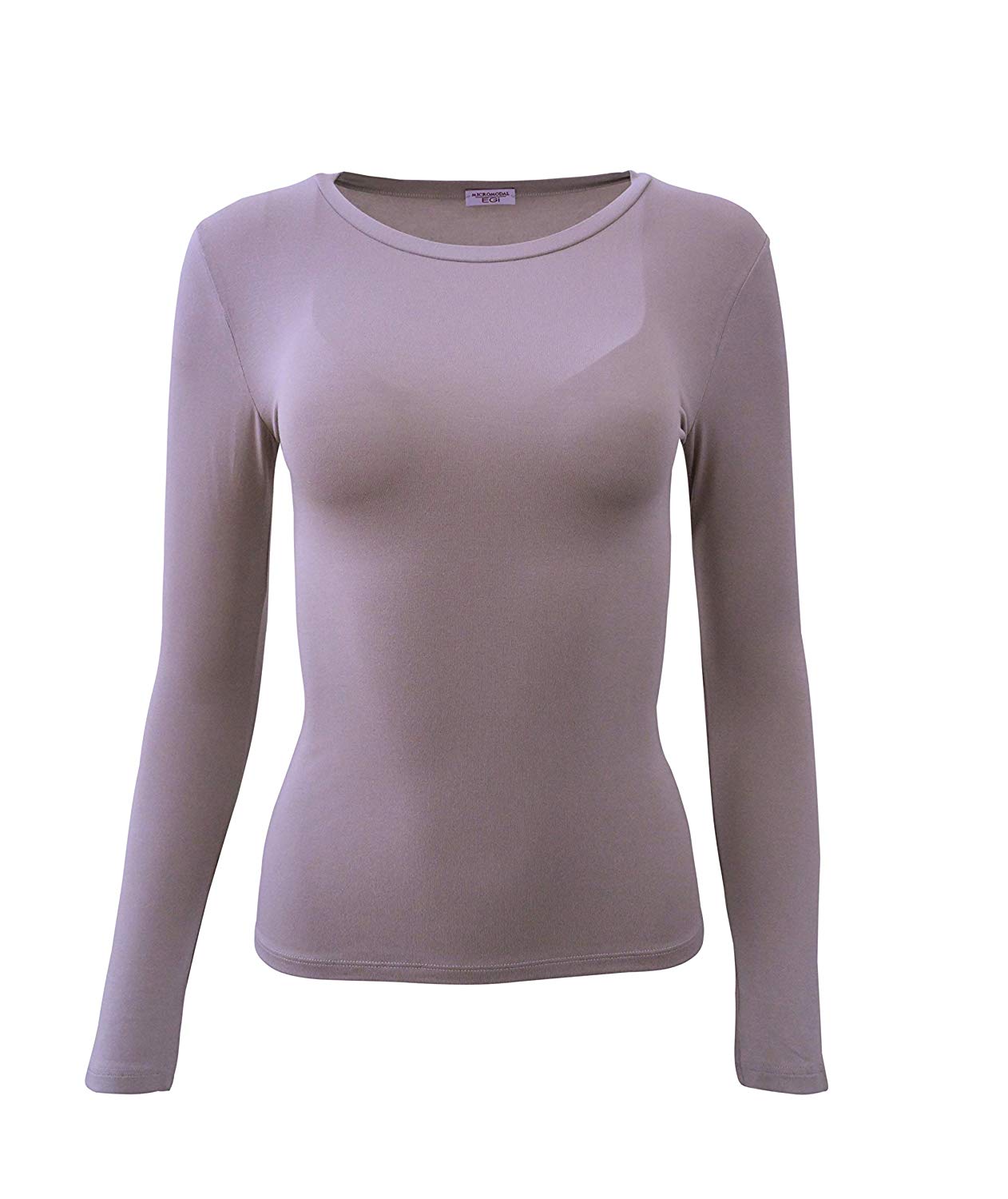 tittimitti EGI Luxury Modal Women's Long Sleeved T-Shirt. Proudly Made in Italy ( Crew Neck). — lifestyle context
