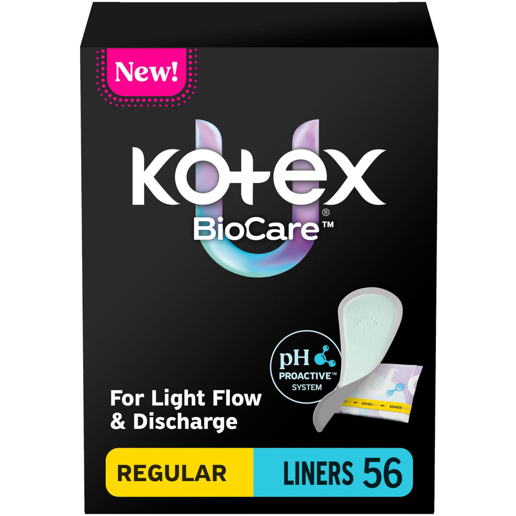 Kotex Regular Daily Pads - 56 Count | Soft and Breathable